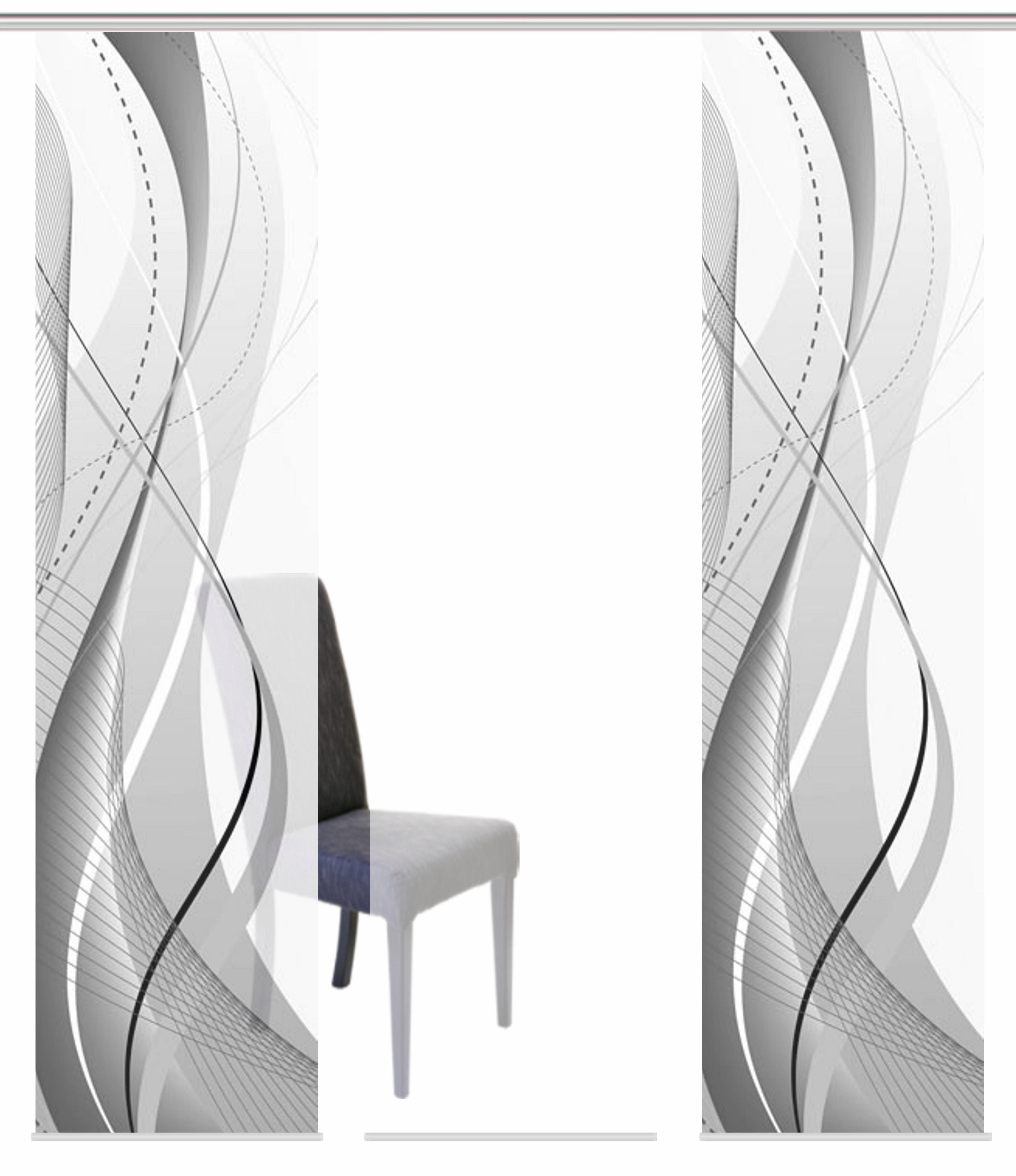 HOME WOHNIDEEN Schiebegardine WUXi (5 St), Klettband, blickdicht, HxB: 245x günstig online kaufen