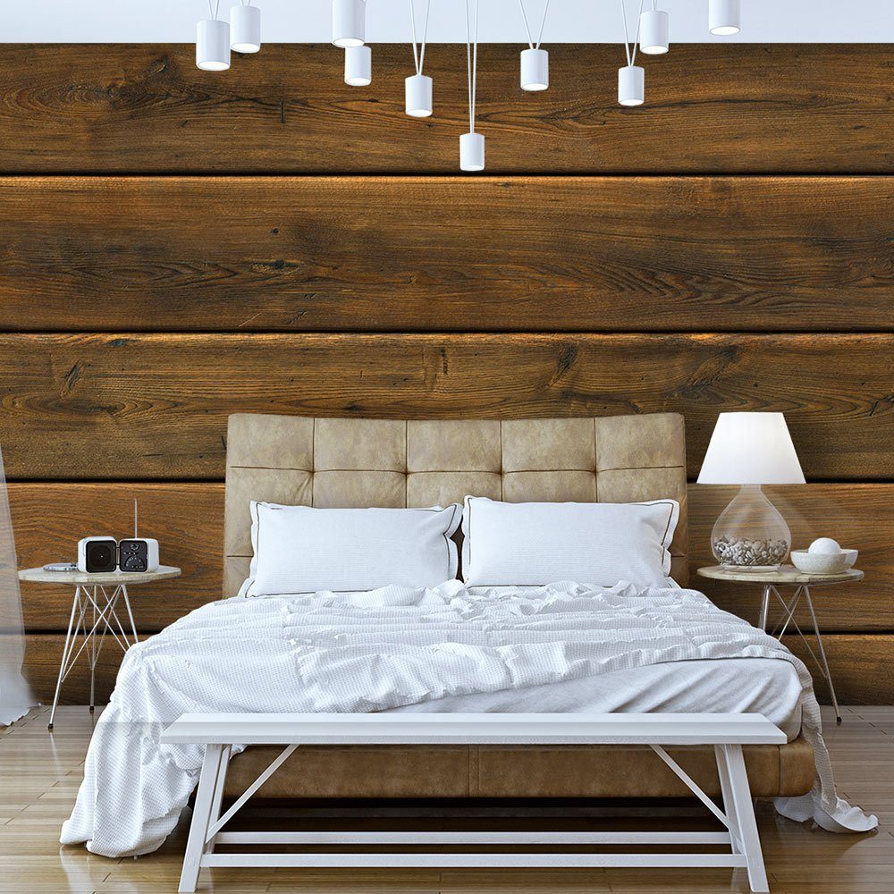 KUNSTLOFT Vliestapete Wooden Harmony 2.5x1.75 m, halb-matt, lichtbeständige Design Tapete