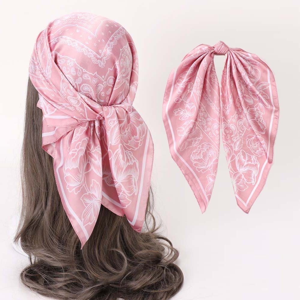 GLAMO Kopftuch Schal Damen Seidenschals Für Frauen Mode Kopftuch 70x70cm