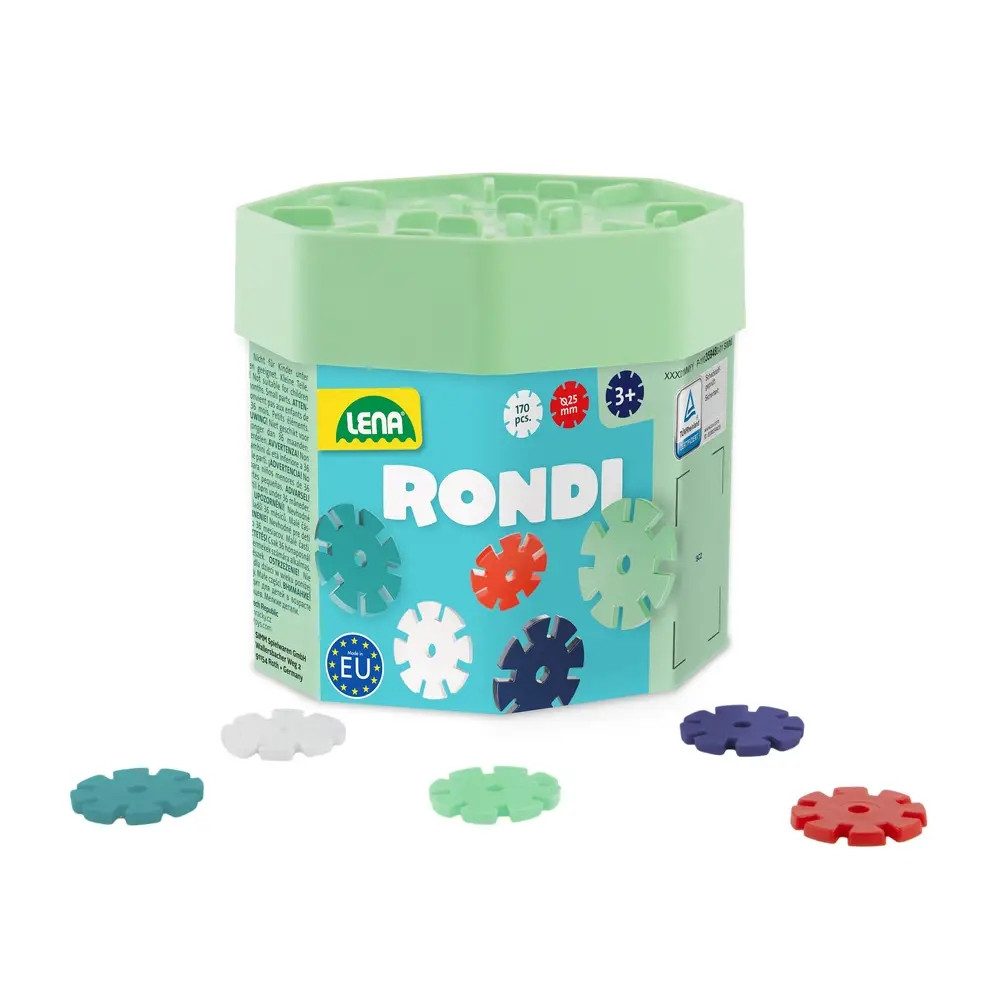 SIMM Spielwaren Steckspielzeug LENA Rondi Baudose, Sortiment (35948,35947), Braunkarton
