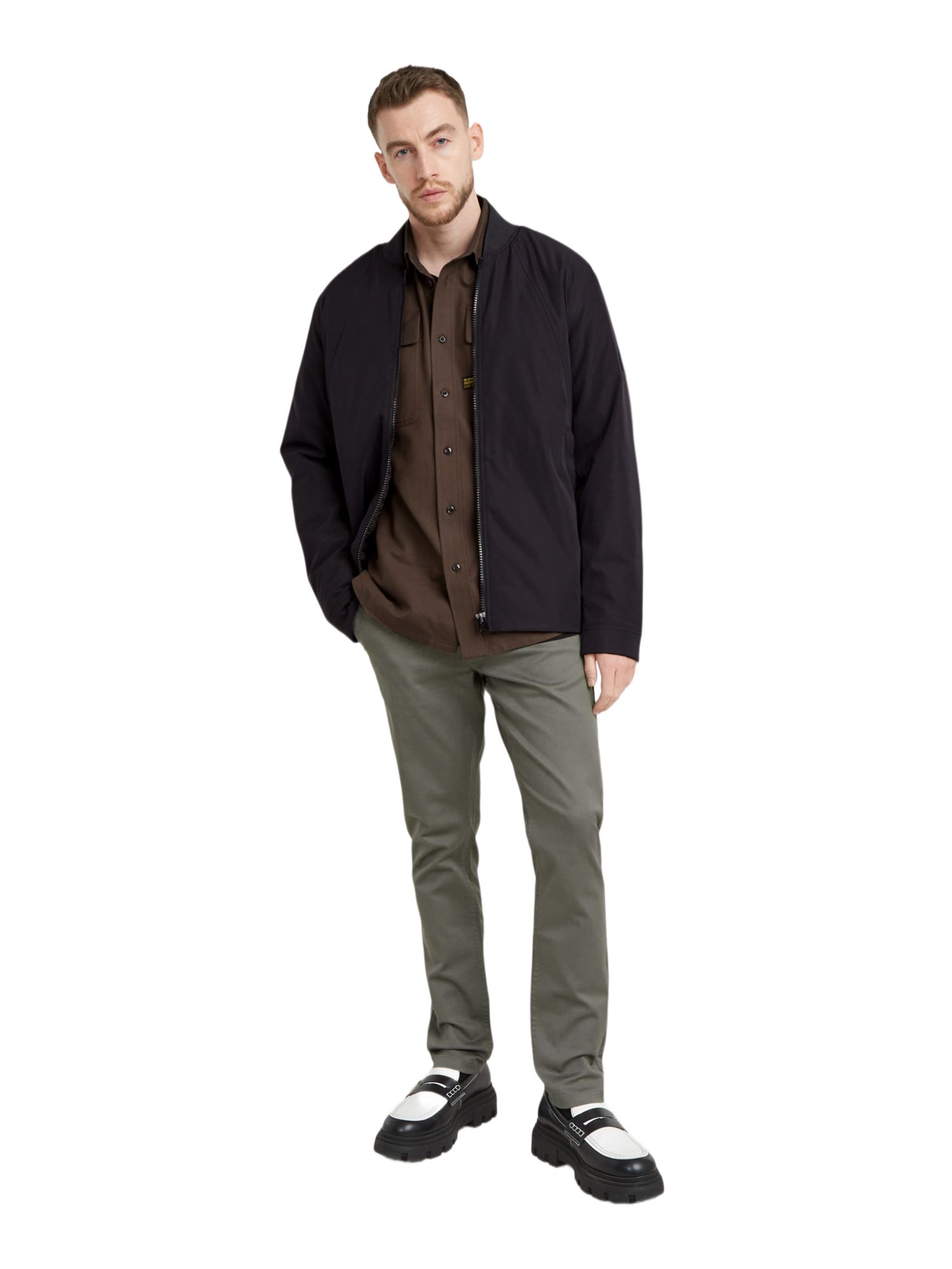 G-STAR Stoffhose grün,Casual,Baumwolle,Unifarben,Skinny,Mittel
