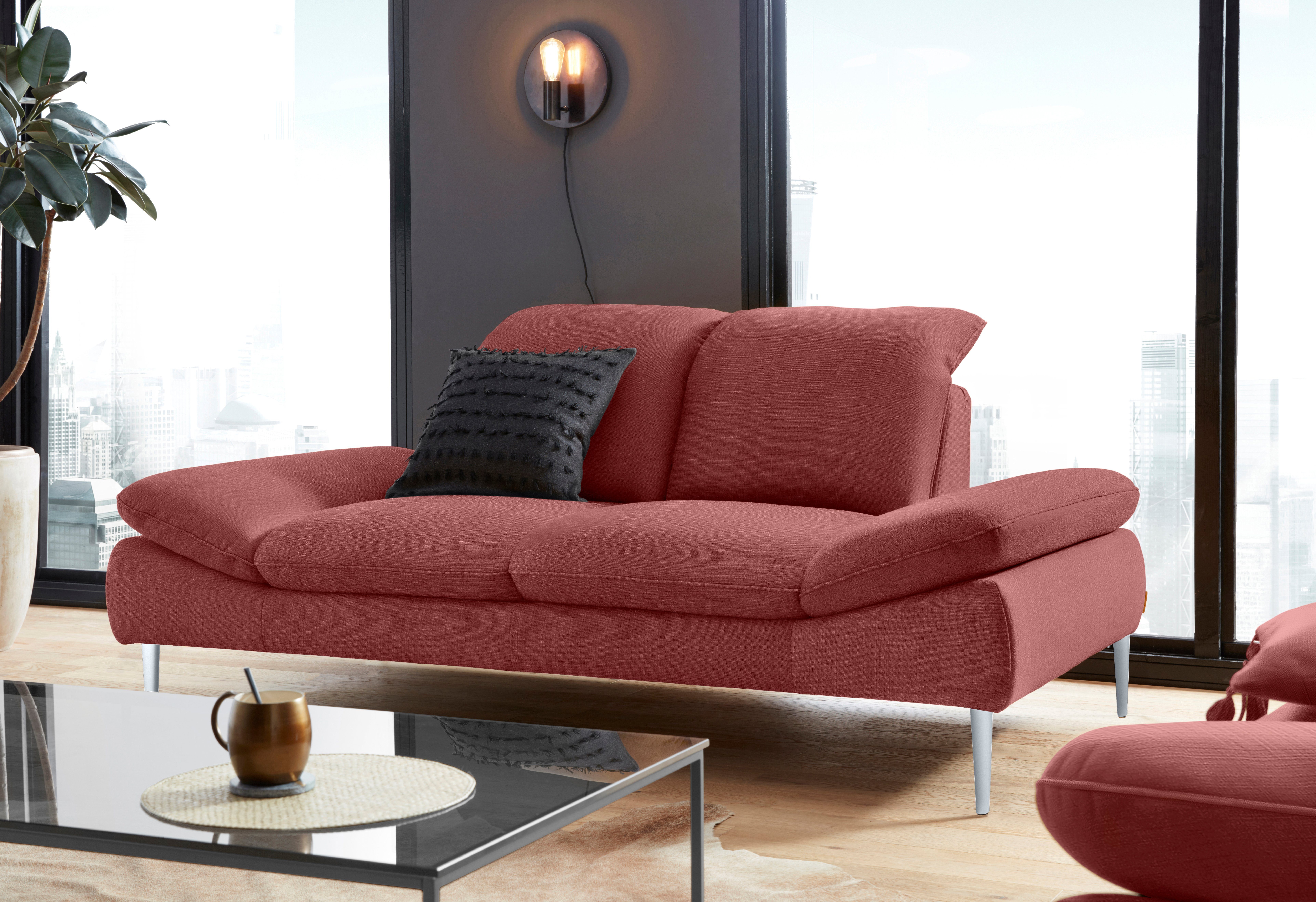 W.SCHILLIG 2-Sitzer enjoy&MORE, mit Sitztiefenverstellung, Füße silber matt, Breite 202 cm | Einzelsofas