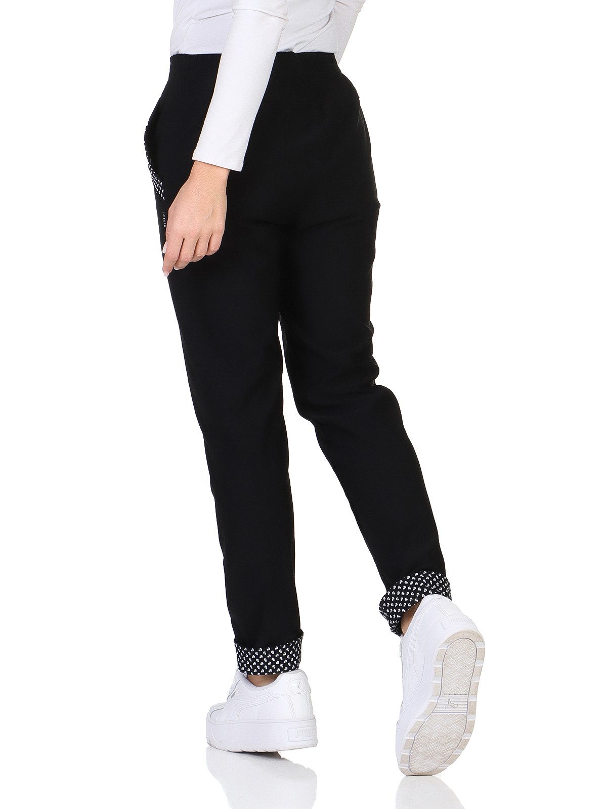 OriginalYou Stretch-Hose Sommerhose Damen Schlupfhose ANKER maritime Stoffhose auch in großen Größen erhältlich, mit elastischem Bund – Bild 5 von 5