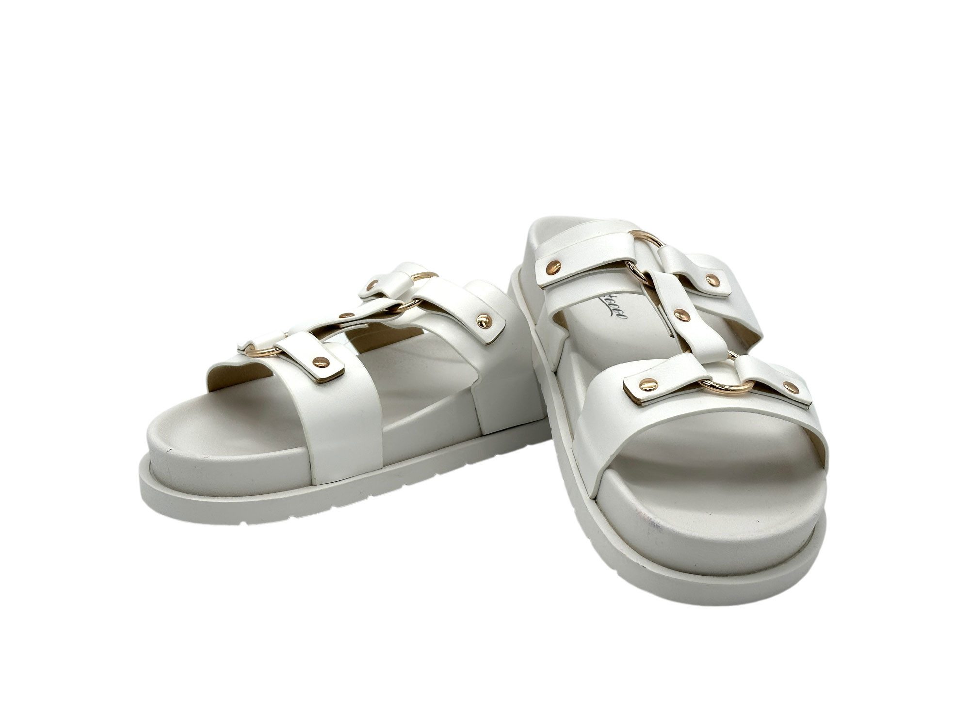 Nowaland Damen Sandalen – Leichte Pantoletten mit dekorativen Riemen Pantolette Sommerlich, leicht, bequem und stilvoll kombinierbar