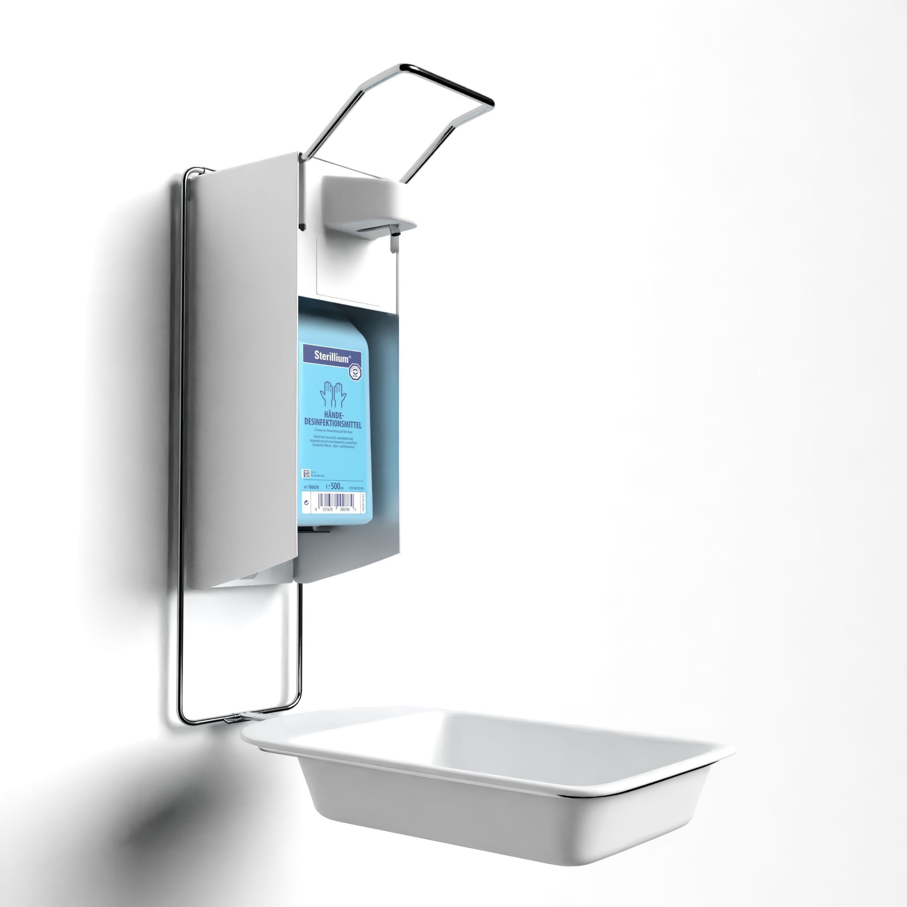 Horn Medical Horn Medical Spender & Abtropfschale & 500ml Sterillium Hand-Desinfektionsmittel (Spar-Set, [- Klassiker der Händedeinfektion, Schale spülmasch.geeignet)
