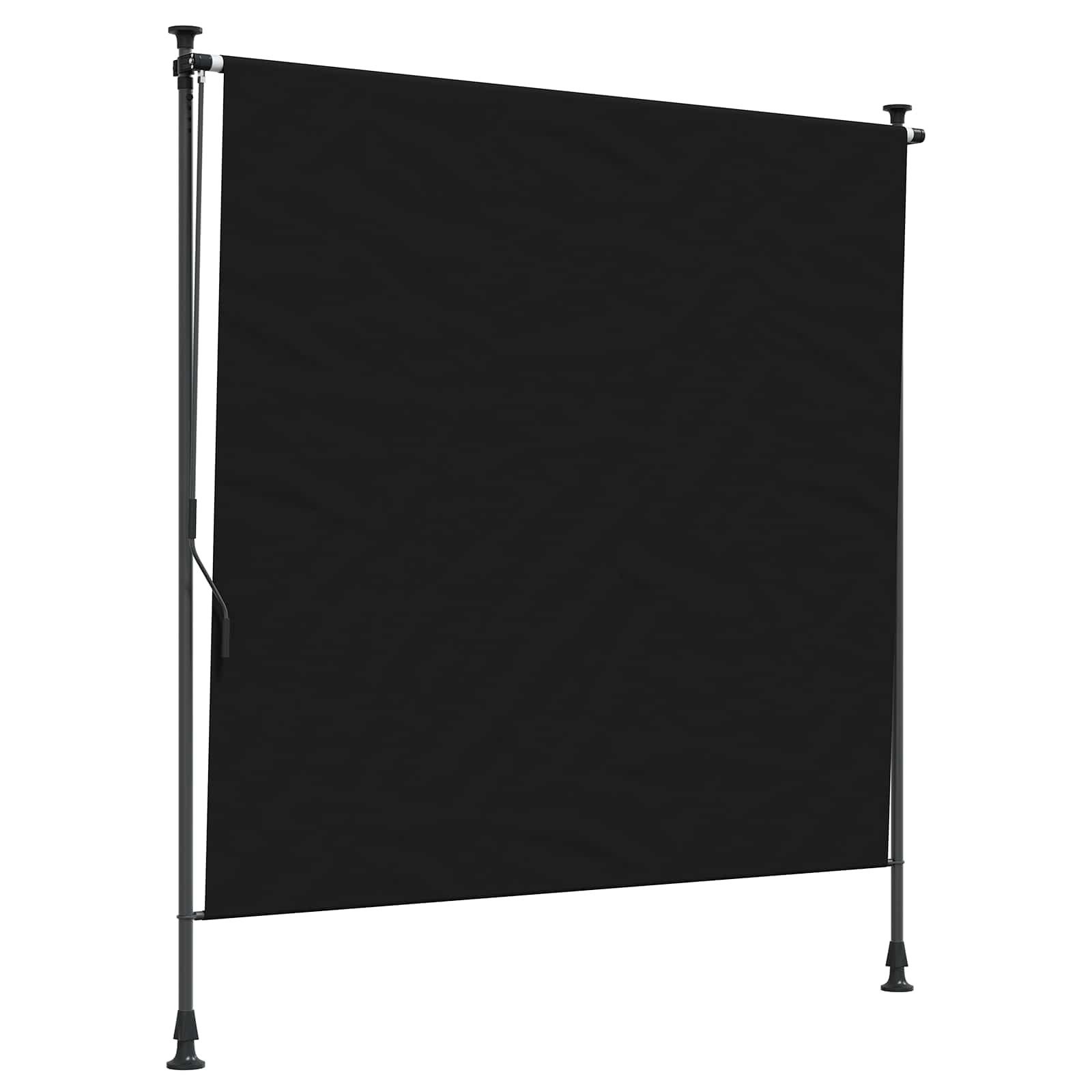 vidaXL Markise Outdoor Rollo Schwarz 150 x 270 cm (1-St)