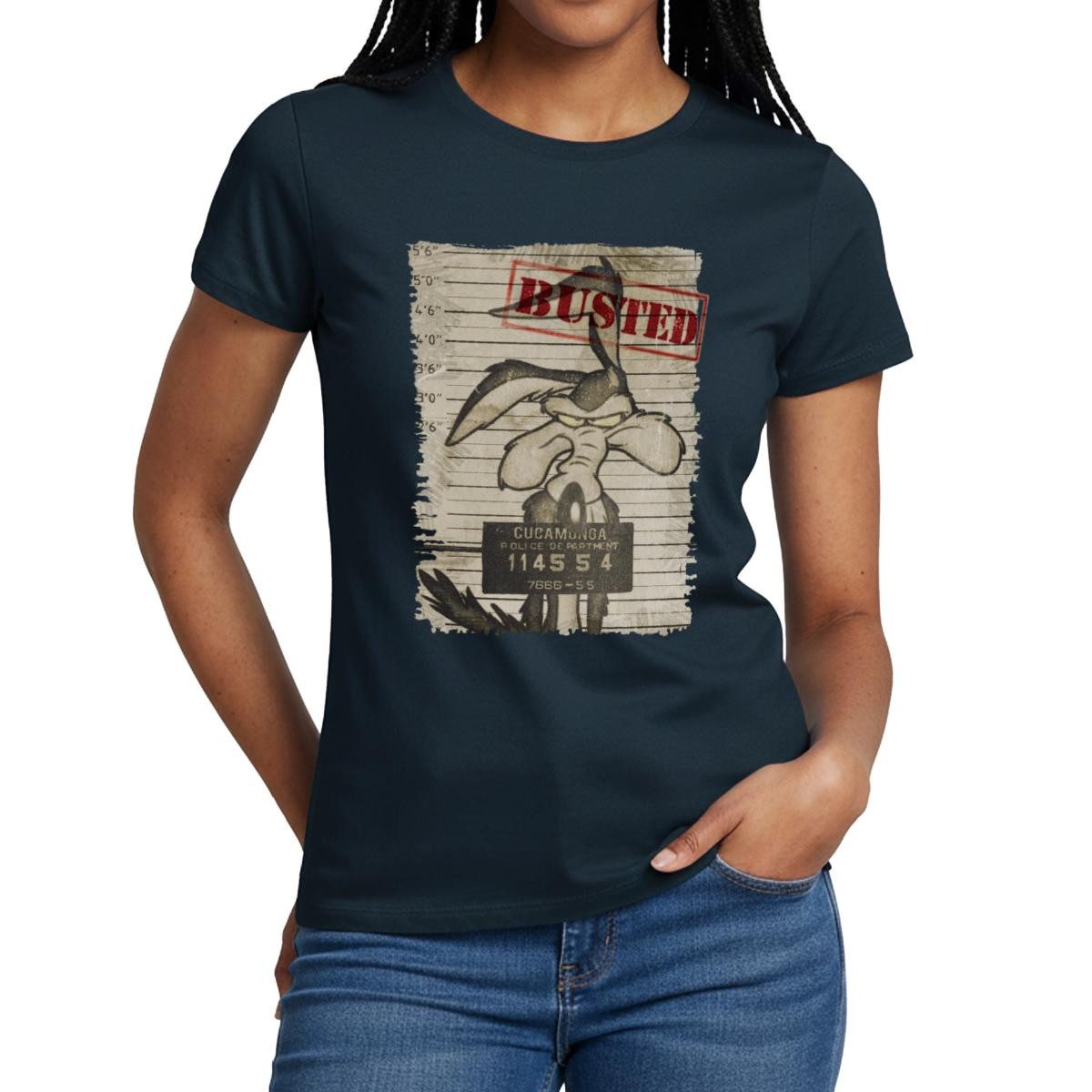 T-Shirt Looney Tunes Wile E. Coyote Busted Frauen T-Shirt