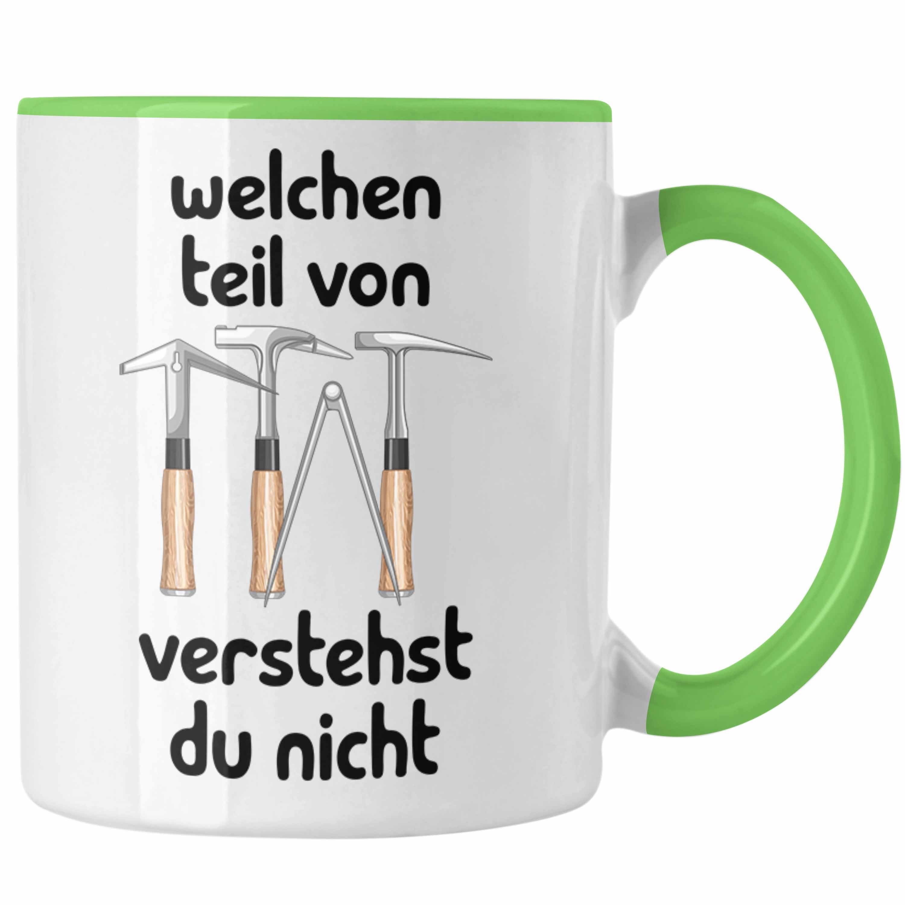 Trendation Tasse Dachdecker Tasse Geschenk Lustiger Spruch Welchen Teil Von Verstehst D Grün