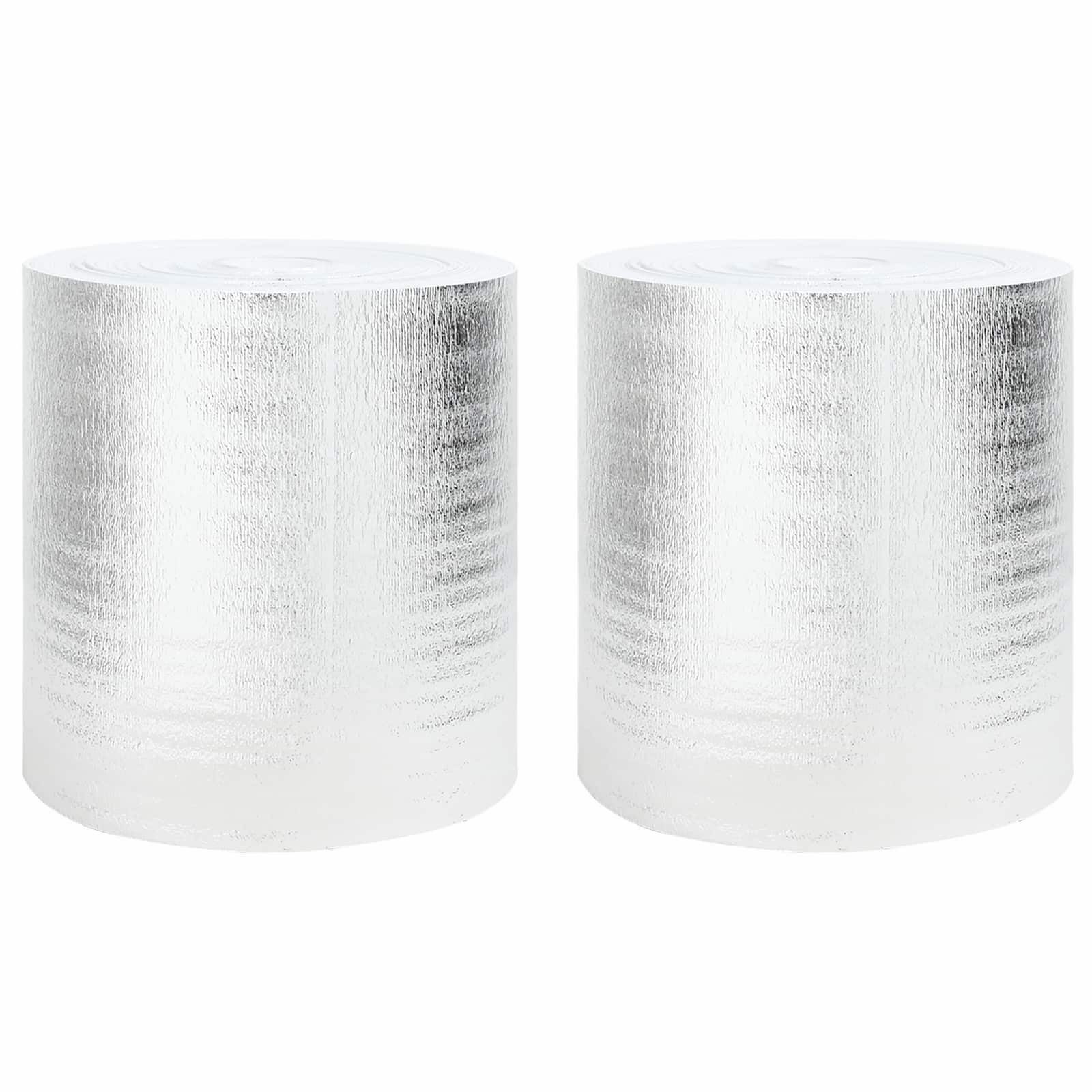 vidaXL Heizkörperreflexionsfolie, Heizkörper-Reflektorfolie 2 pcs Silber 25 x 0,5 m Polyethylen