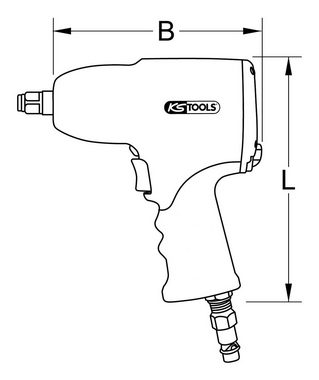 KS Tools Druckluft-Schlagschrauber, 9000 U/min, 1/2" THE miniDEVIL Hochleistungs, 1084 Nm