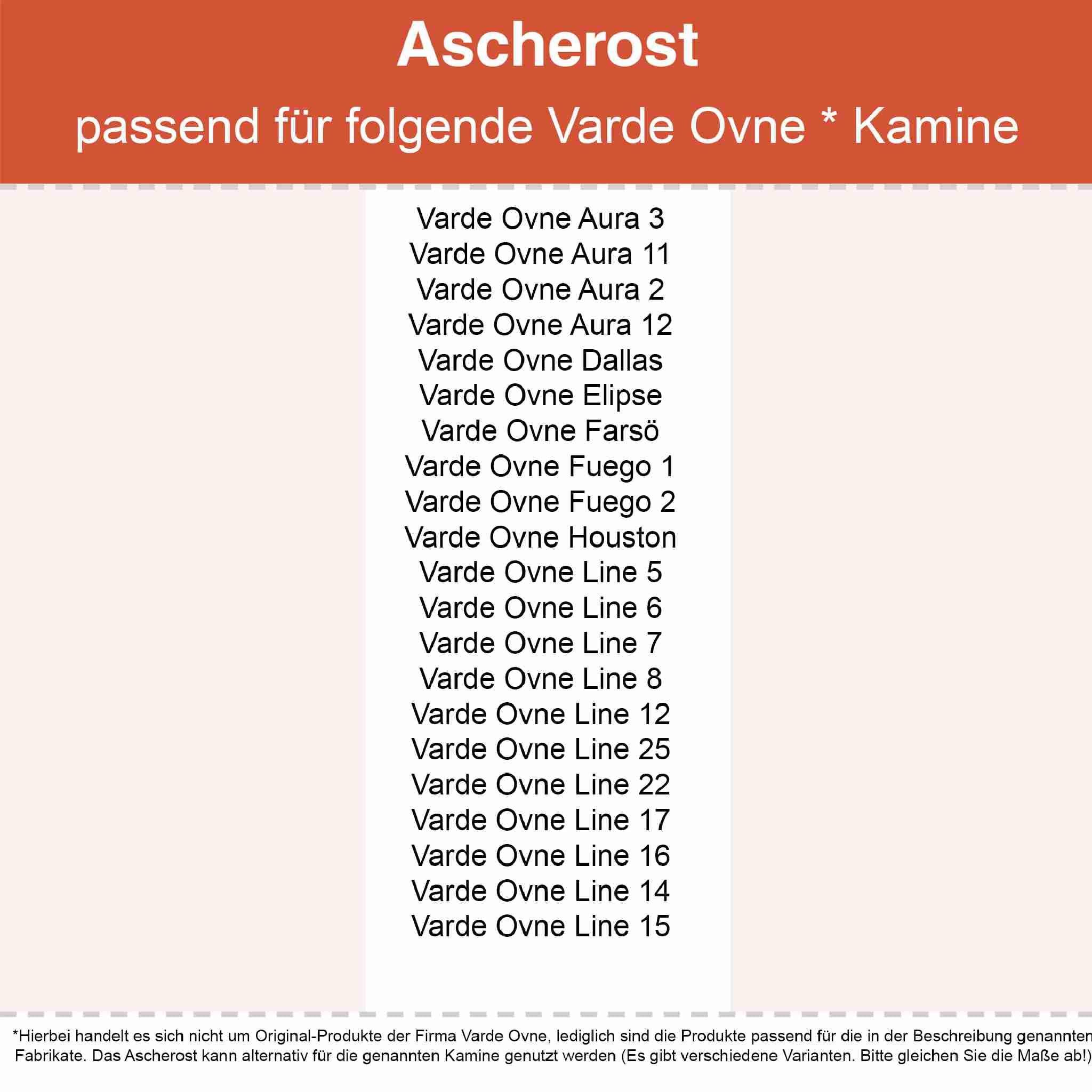 Feuerfest 123 GmbH Grillrost Kaminrost / Ascherost Ø 195x10mm passend für Varde Ovne**, feuerfest & hitzebeständig - passgenau gefertigt in Deutschland