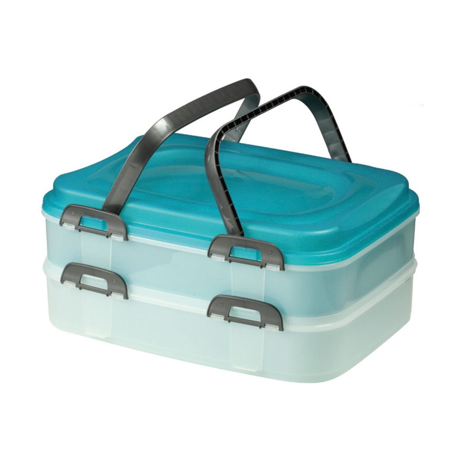 Domotti Lunchbox 34000, Kunststoff, Zweistöckiges Lebensmittelbehälter Dolce