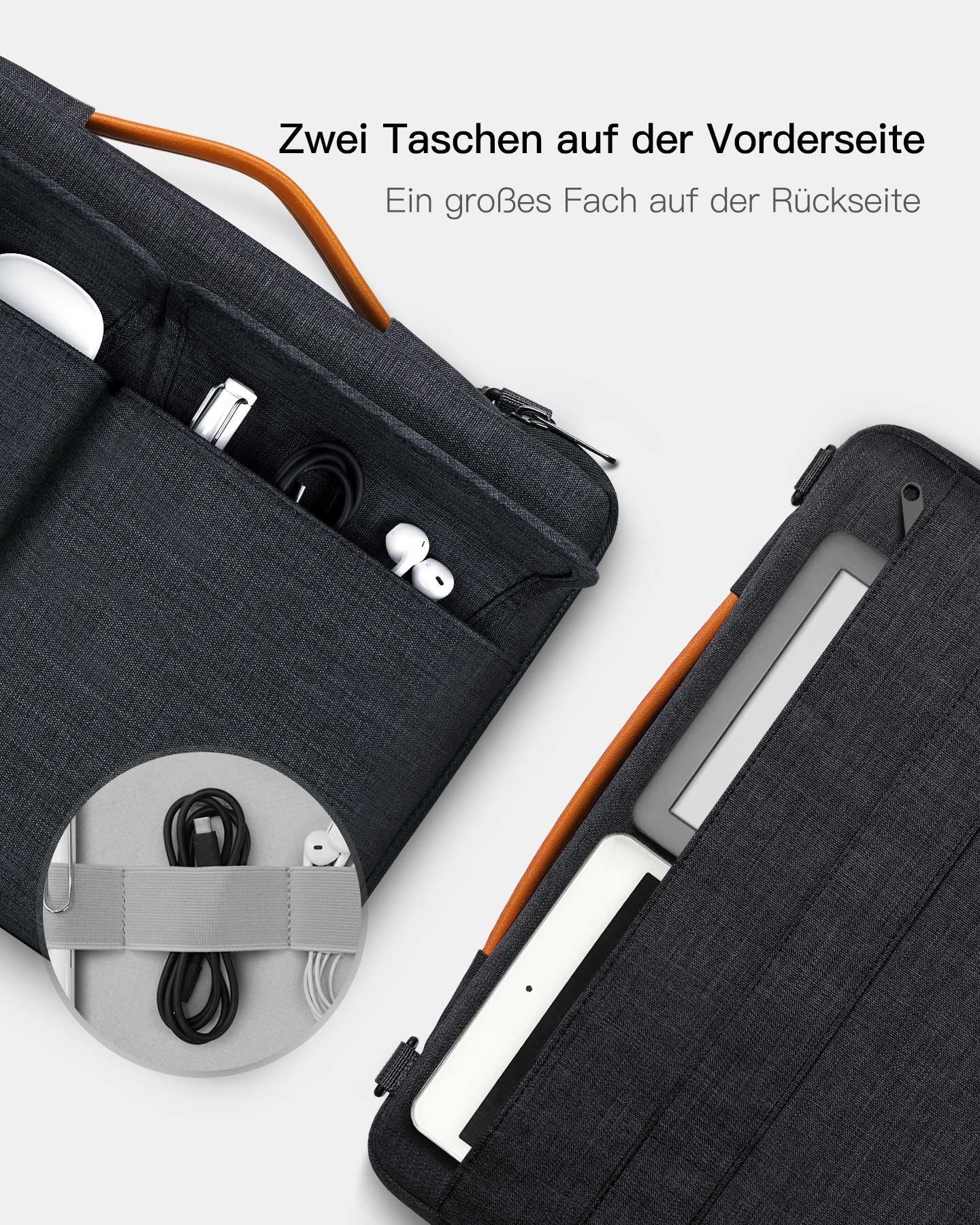 Inateck Laptop-Hülle Laptoptasche 14 Zoll 360° Schutz, 15,3'' MacBook Air M5/M4, mit abnehmbare und verstellbare Schultergurt – Bild 4 von 5
