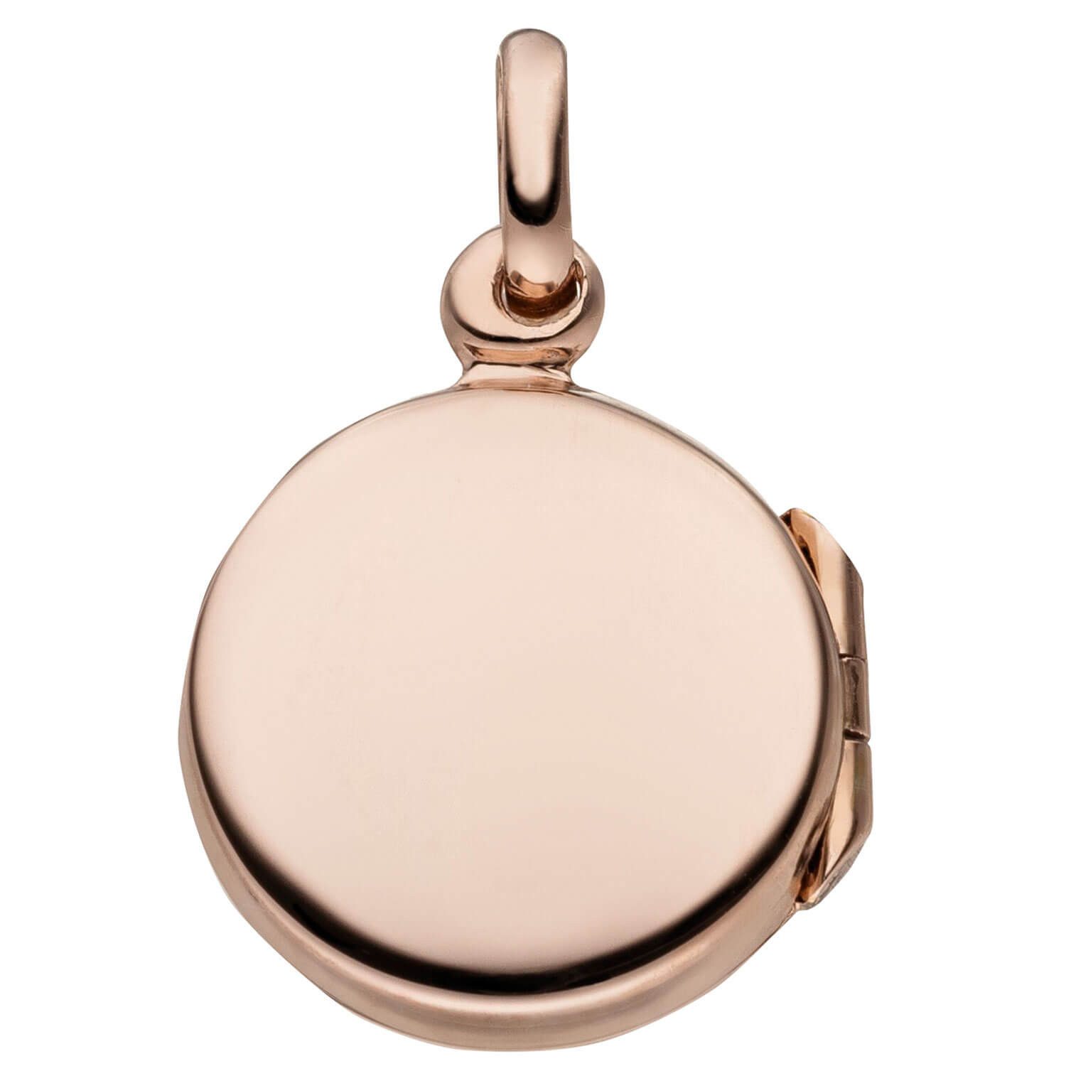 Schmuck Krone Kettenanhänger Medaillon rund, 925 Silber rotgold vergoldet, günstig online kaufen