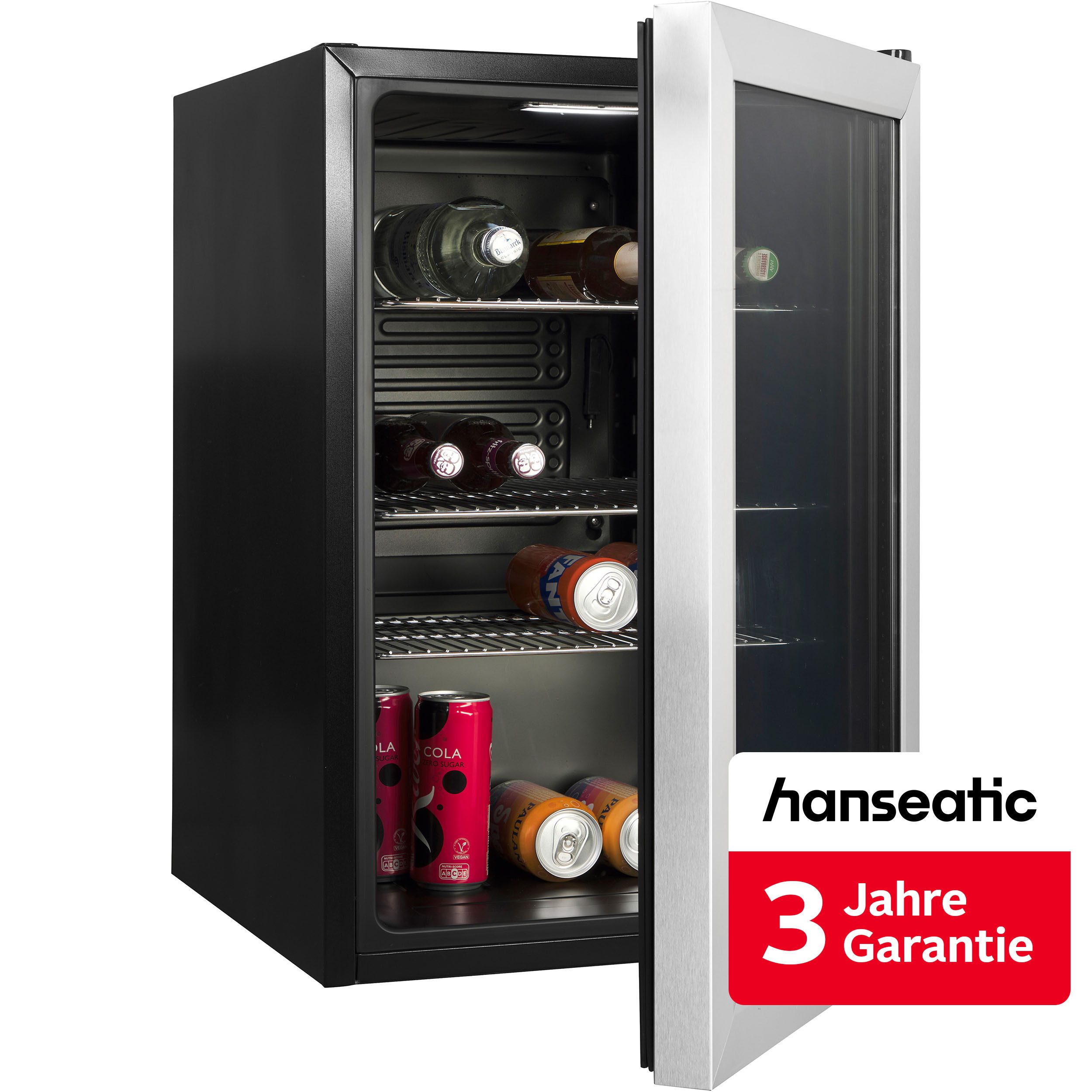 Hanseatic Getränkekühlschrank HBC68ECBH, 69 cm hoch, 43 cm breit, inkl. 3 Jahre Herstellergarantie