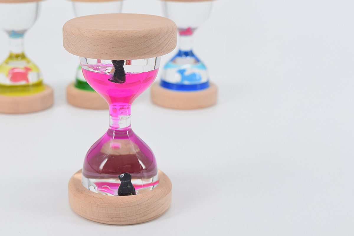 CHiLA Sanduhr Sanduhr Flüssig - Holz einzeln