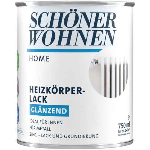 SCHÖNER WOHNEN FARBE Heizkörperlack Home, 750 ml, weiß, glänzend, ideal für innen, 2in1-Lack