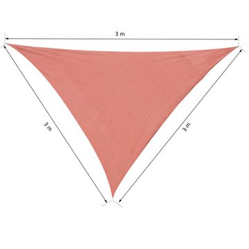 Outsunny Sonnensegel Dreiecke, HDPE, (Sonnenschutz, 1-tlg., Sonnendach), für Garten, Balkon, Rot
