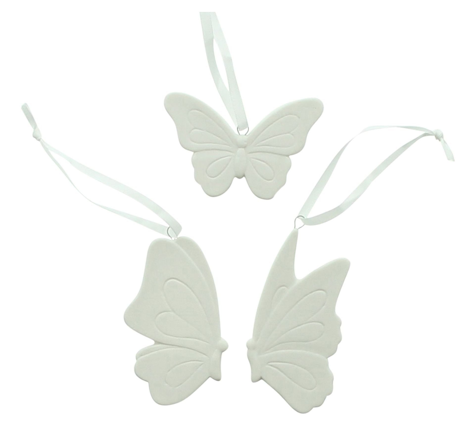 Home-trends24.de Dekohänger Hänger Schmetterling Dekohänger Porzellan Hängedeko 12er Set (12 St)