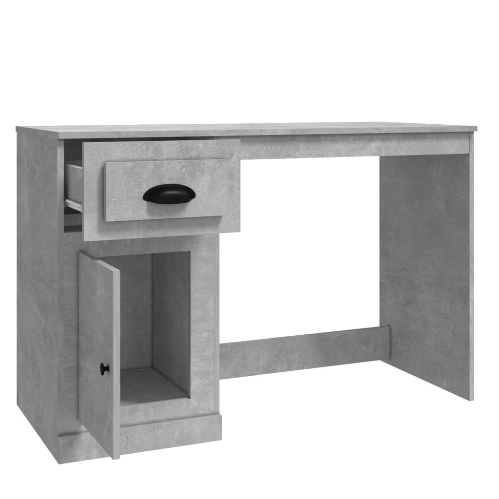 Betongrau | Schreibtisch 115x50x75 Betongrau cm Schreibtisch Schublade Betongrau mit Holzwerkstoff vidaXL