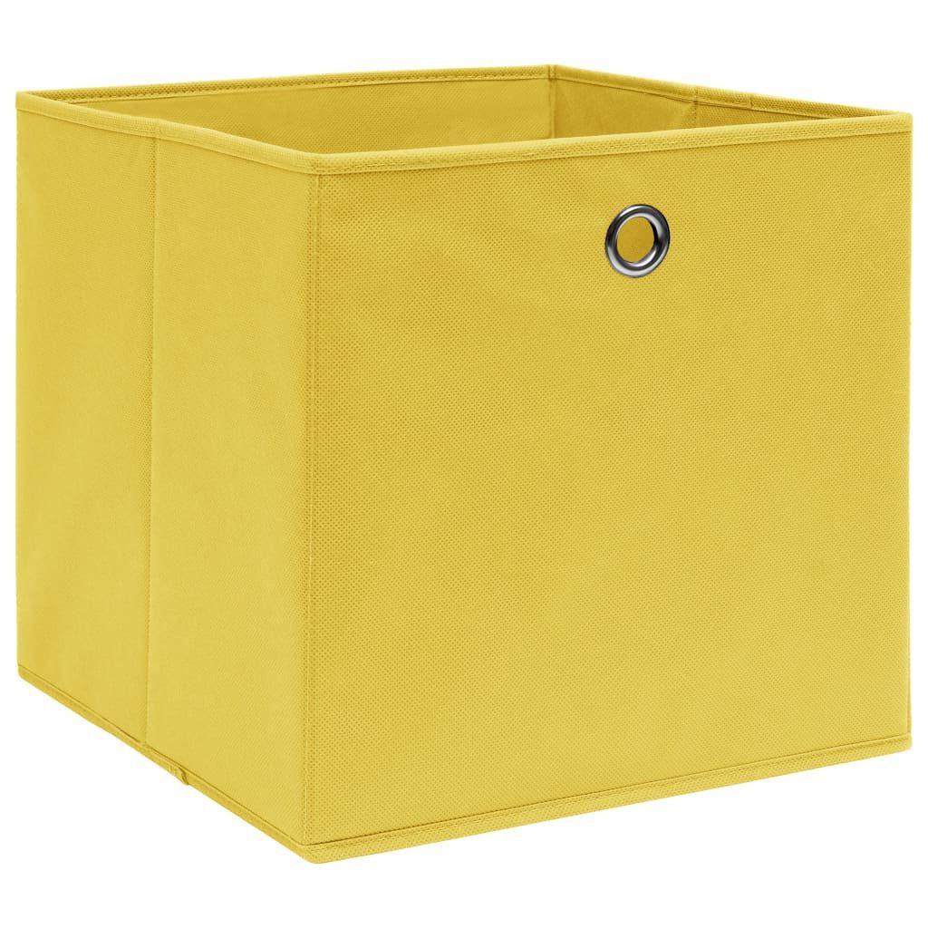 vidaXL Aufbewahrungsbox, Ordnungsboxen 4 Stk. Gelb 32x32x32 cm Stoff