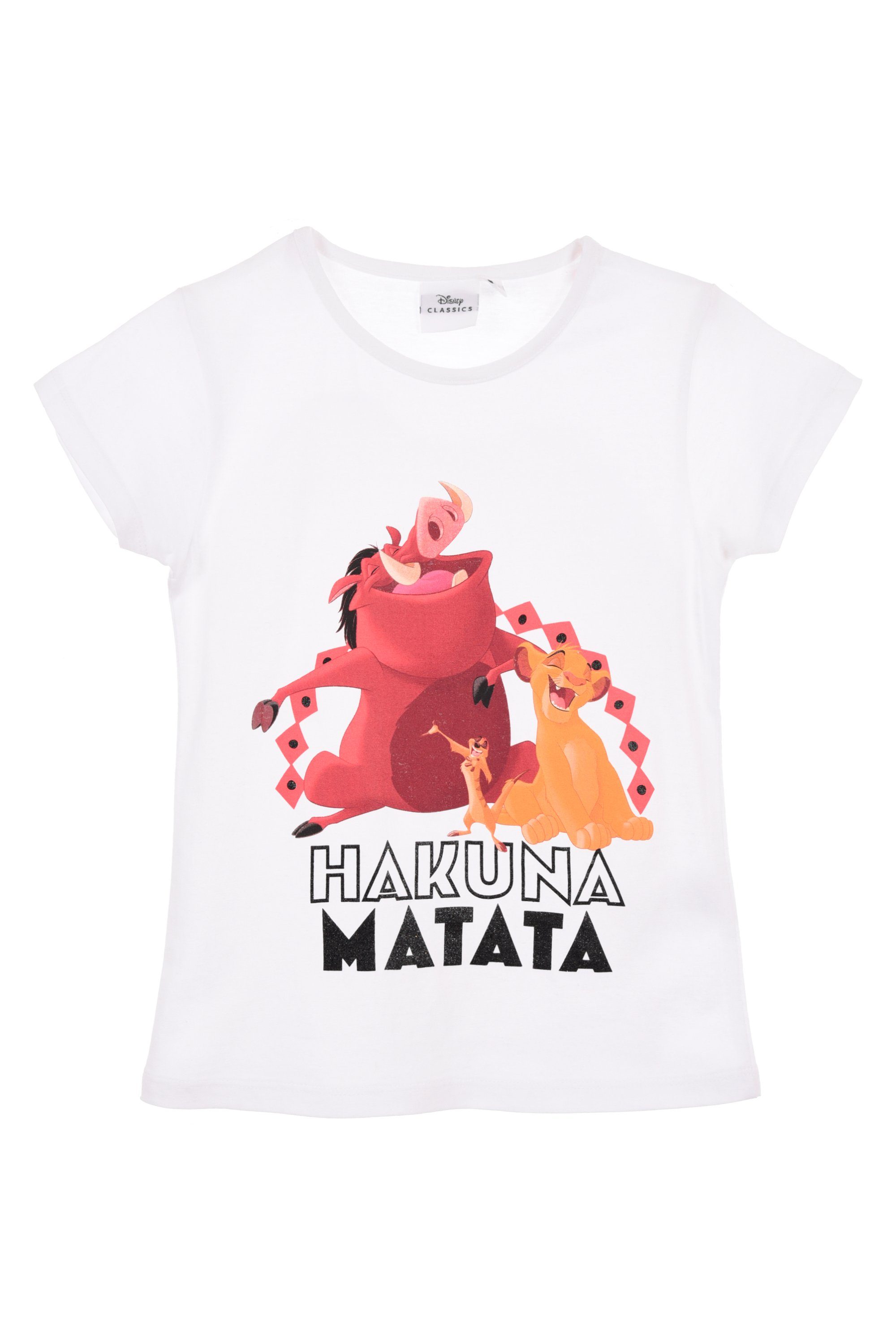 Disney Print-Shirt Disney König Löwen Simba Kinder Jungen kurzarm T-Shirt Shirt Gr. 98 bis 128, 100% Baumwolle
