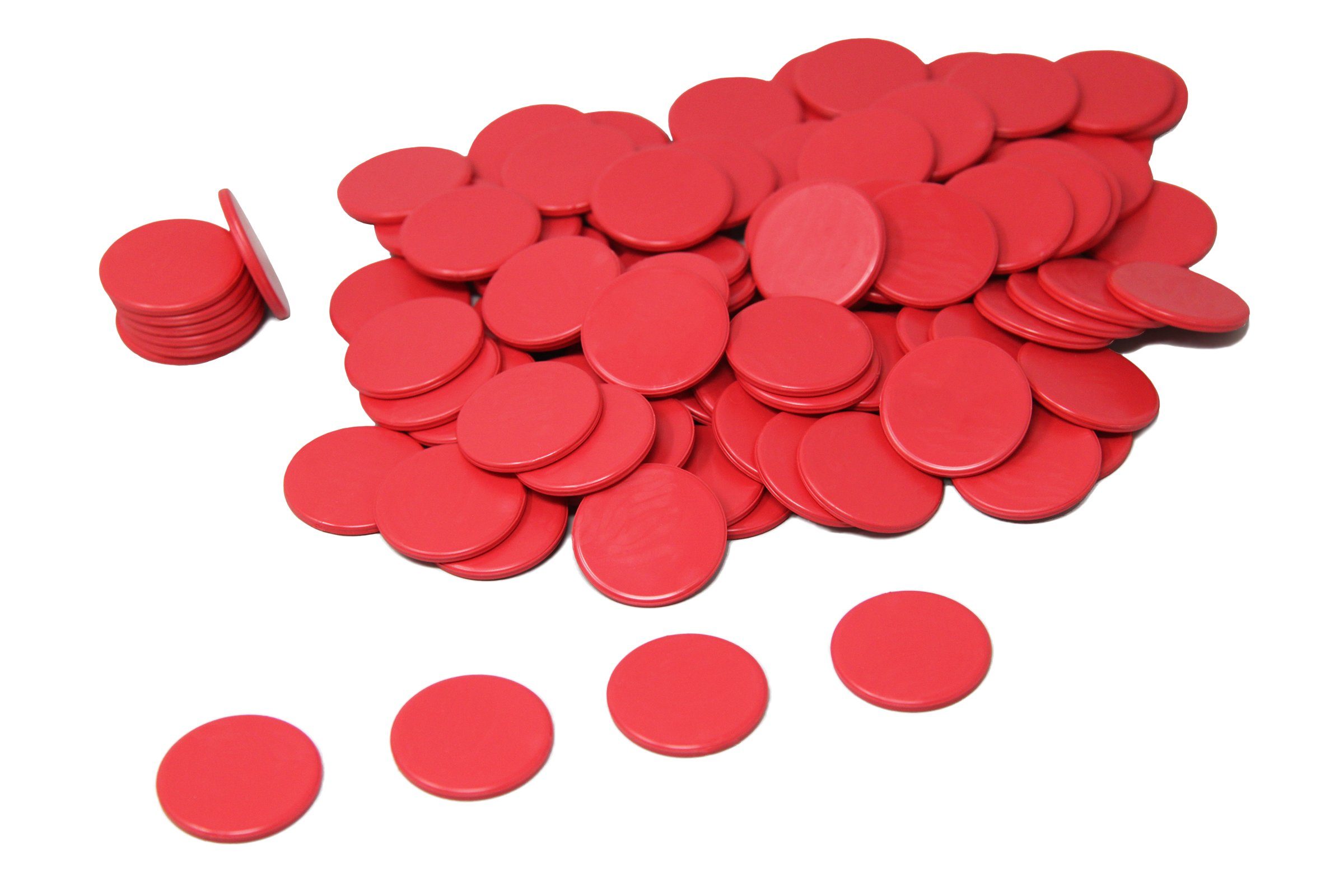 Lernspielzeug Spielchips (100 Stück), Zählchips Marker Tokens 25 mm RE-Plastic®