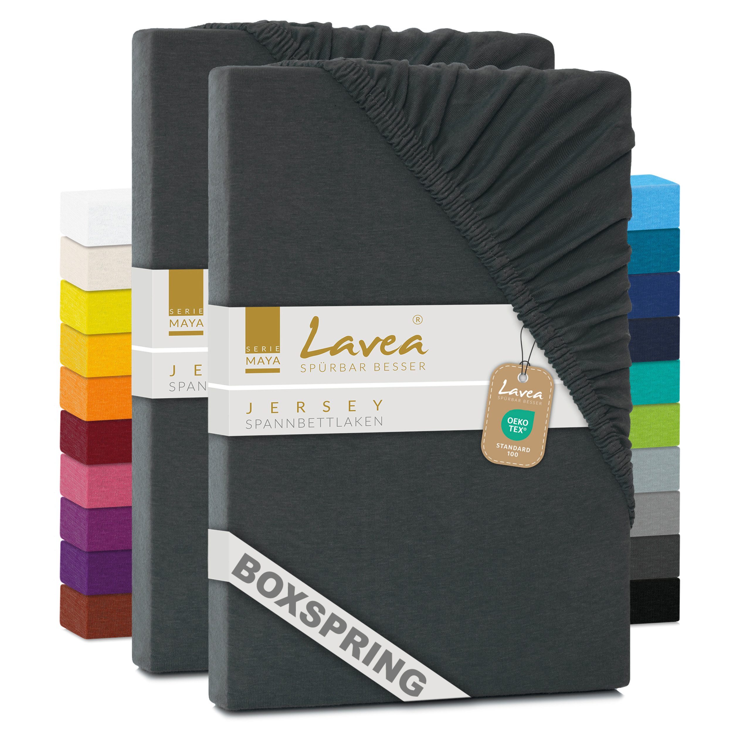 Lavea Spannbettlaken Bettlaken Maya, 180x200cm, 200x200cm, 140x200cm, 160x2 günstig online kaufen