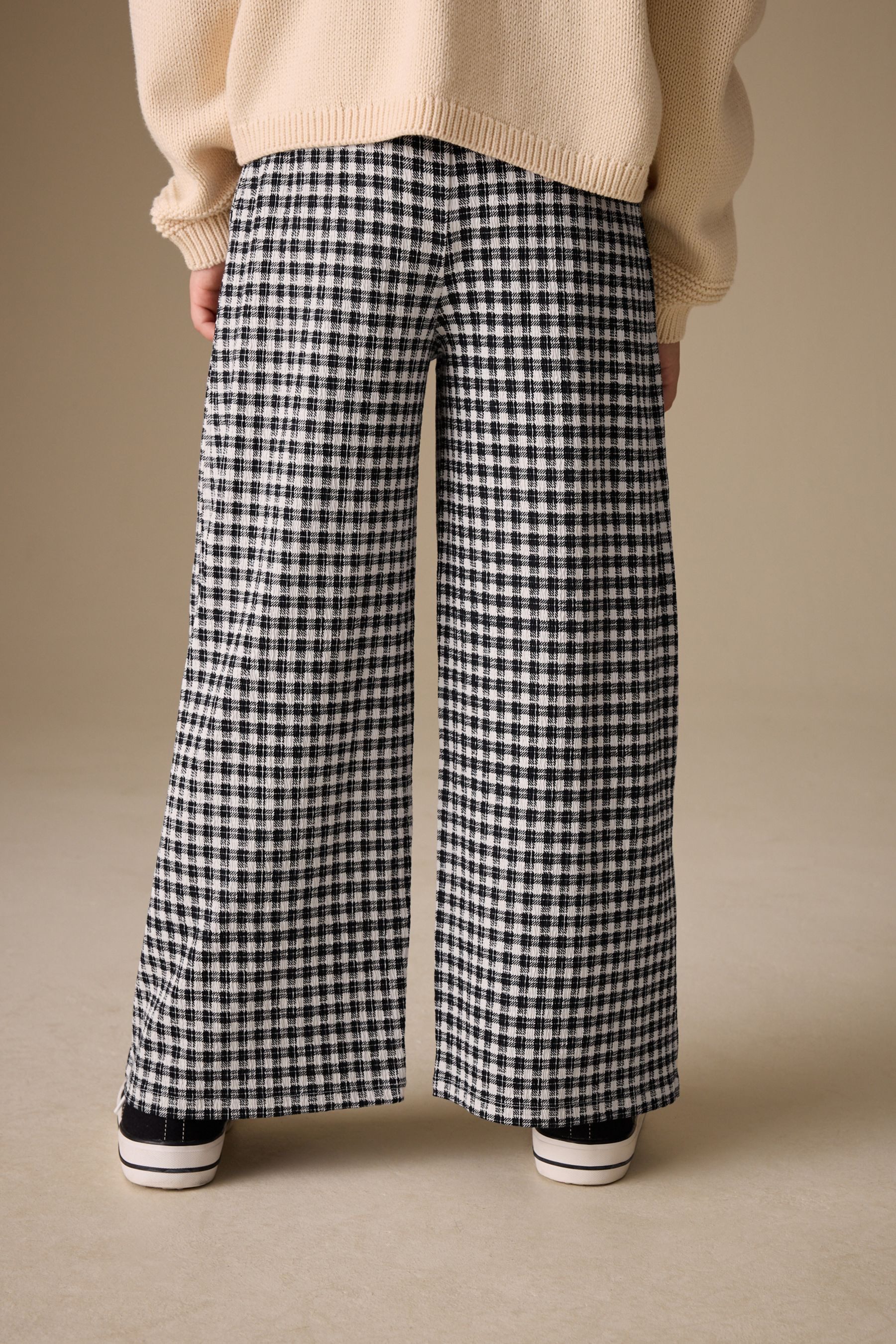 Next Palazzohose Strukturierte Hose mit weitem Bein (1-tlg)