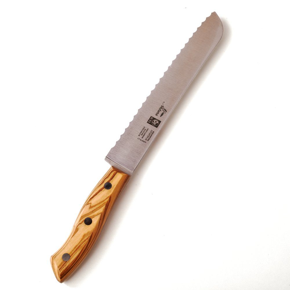 Messer 6 (1-tlg) Olivenholzgriff teilig mit Messerblock dasOlivenholzbrett mit Messer-Set