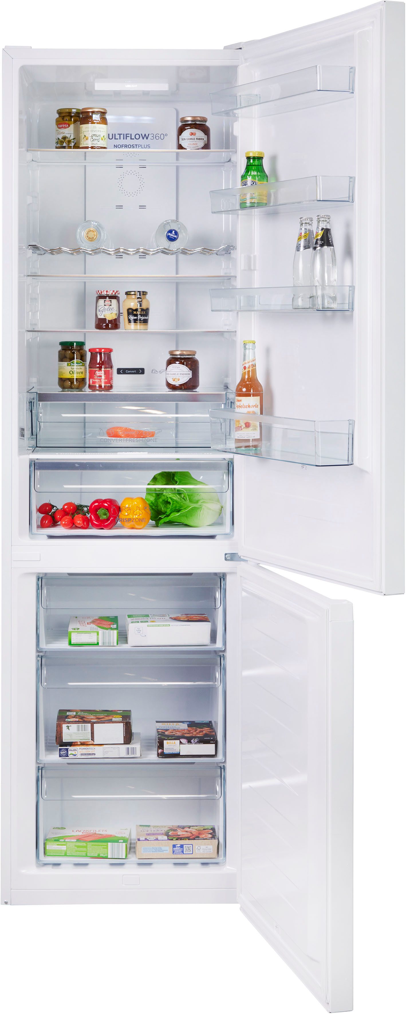 GORENJE Kühl-/Gefrierkombination NRK620B61W4OT, 200 cm hoch, 60 cm breit, kein Abtauen Dank NoFrostPlus, CrispZone mit Feuchteregulierung