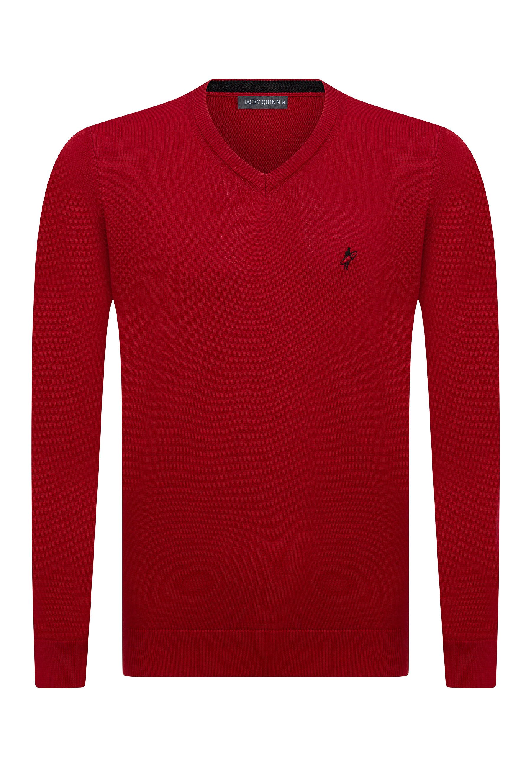 Jacey Quinn Sweatshirt V-Neck Cotton Pullover günstig online kaufen