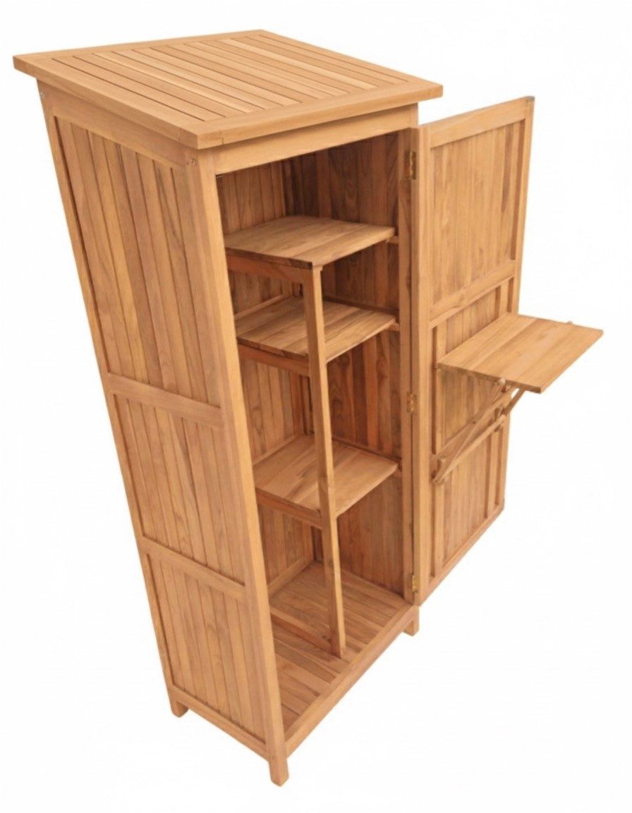 MR.DEKO Garten-Geräteschrank Swansea Teak 192 x günstig online kaufen