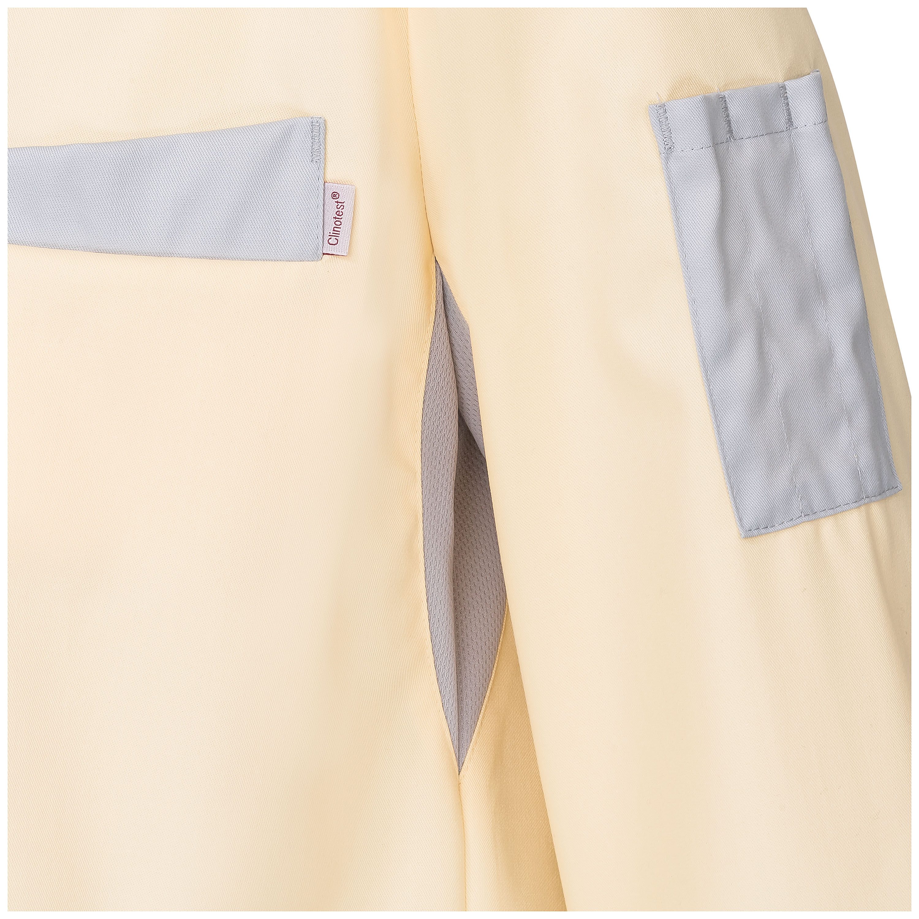 Clinotest Kochjacke langarm - 95 Grad waschbare, kochfeste Kochjacken ohne Einlaufen (1-St) Kochhemd aus 65% Polyester, 35% Baumwolle, mit Druckknopfverschluss