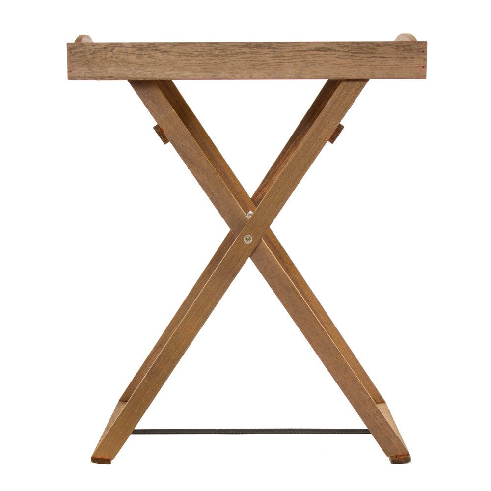 Myflair Möbel & Accessoires Beistelltisch Tabletttisch BON APPETIT braun Holz mit Aufdruck Beistelltisch Esszimm