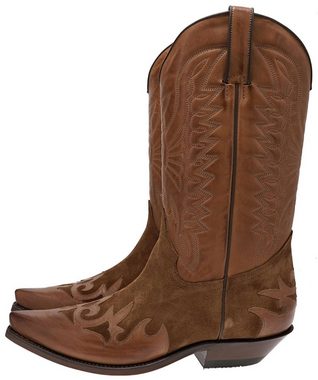 FB Fashion Boots CARLOS Cognac Braun Cowboystiefel Rahmengenähter Westernstiefel