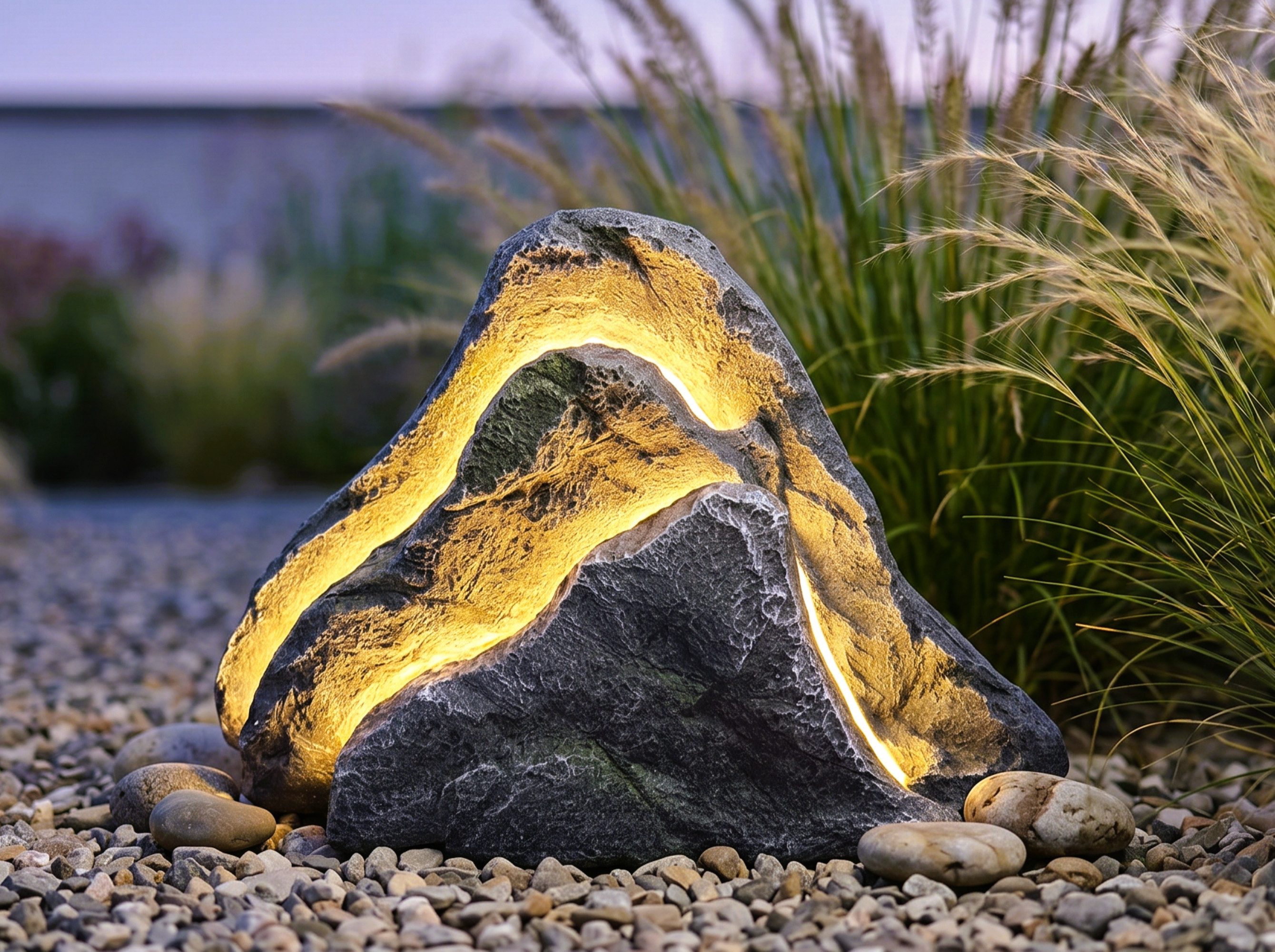 Arnusa Gartenfigur LED Gartenfelsen Teichdeko Gartenleuchte Dekoleuchte, (Leuchtfelsen), Garten Dekoleuchte