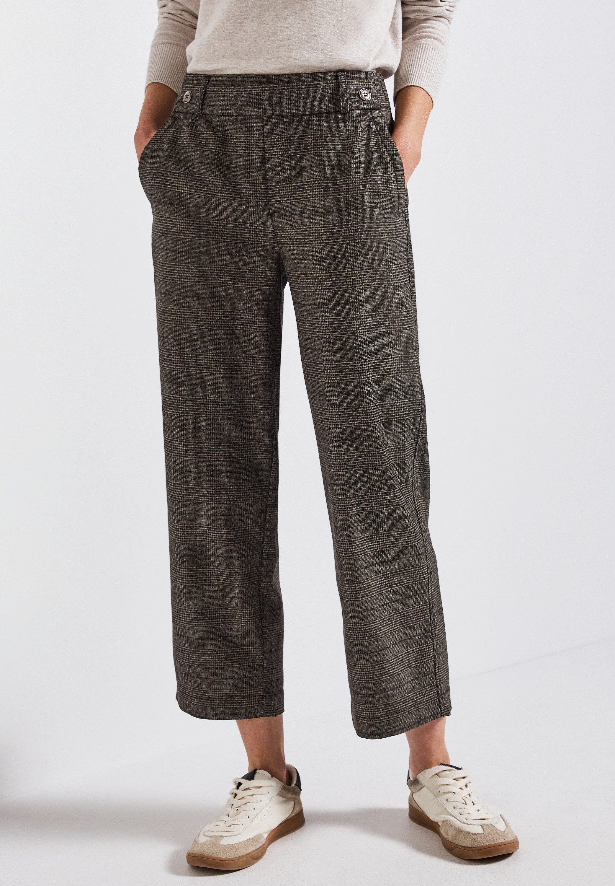 STREET ONE Stoffhose High Waist