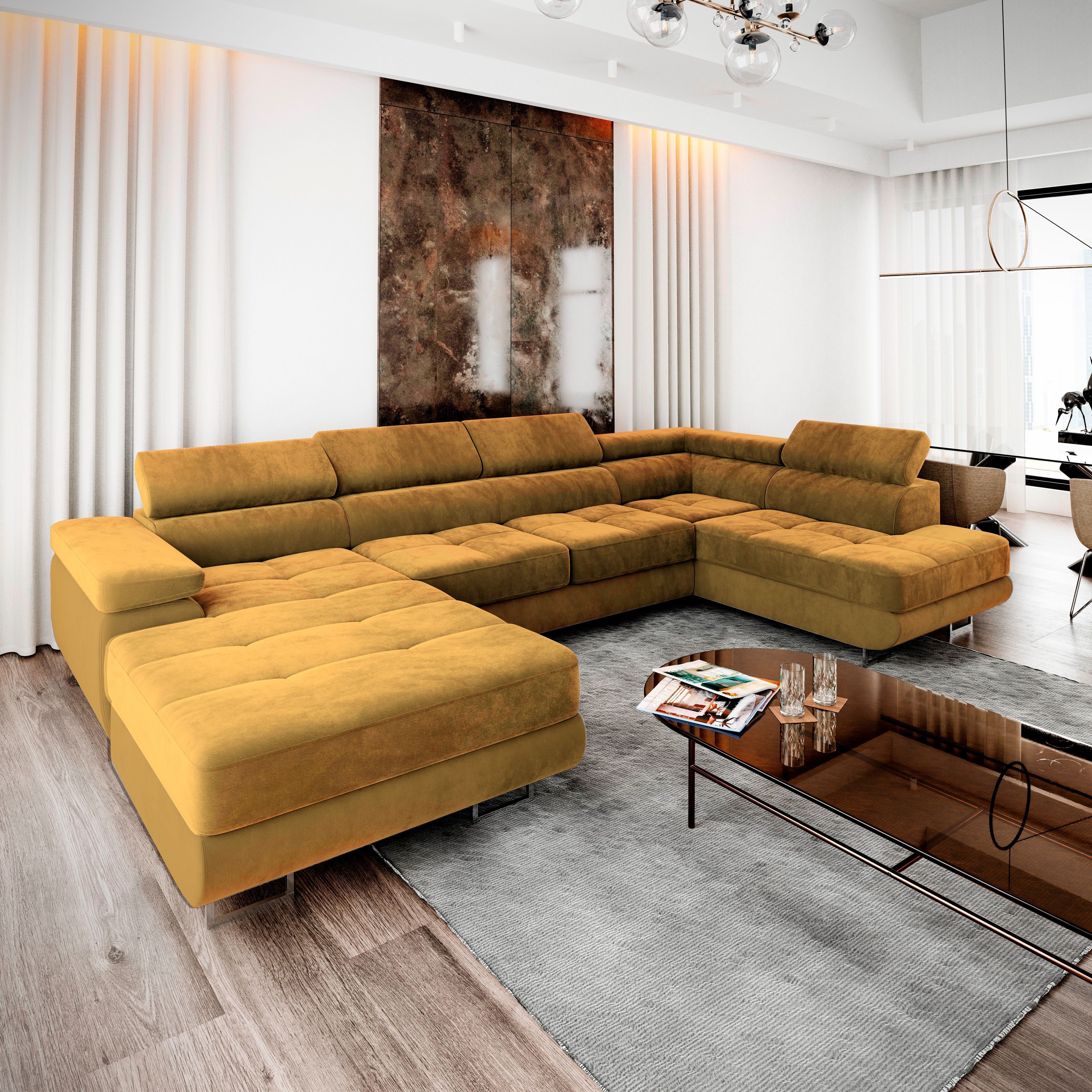 Masseno Ecksofa CASONE mit Schlaffunktion U-Form, günstig online kaufen
