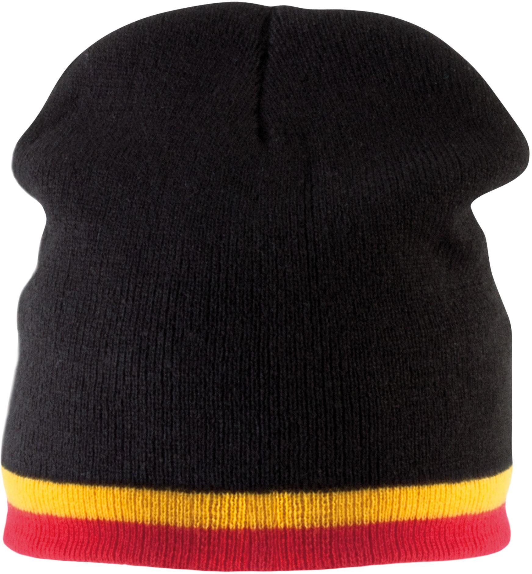 K-UP Bommelmütze Beanie Mütze mit Kontrastrand