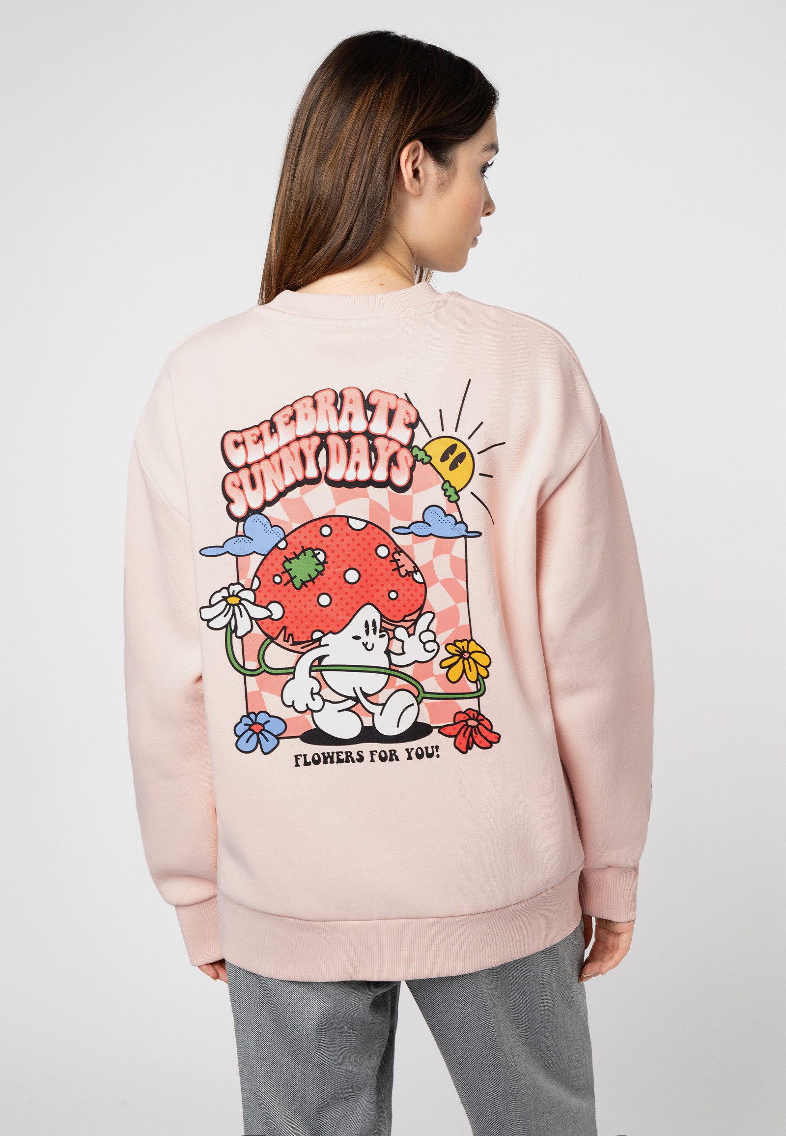 SUBLEVEL Sweatshirt Sweater mit Backprint günstig online kaufen