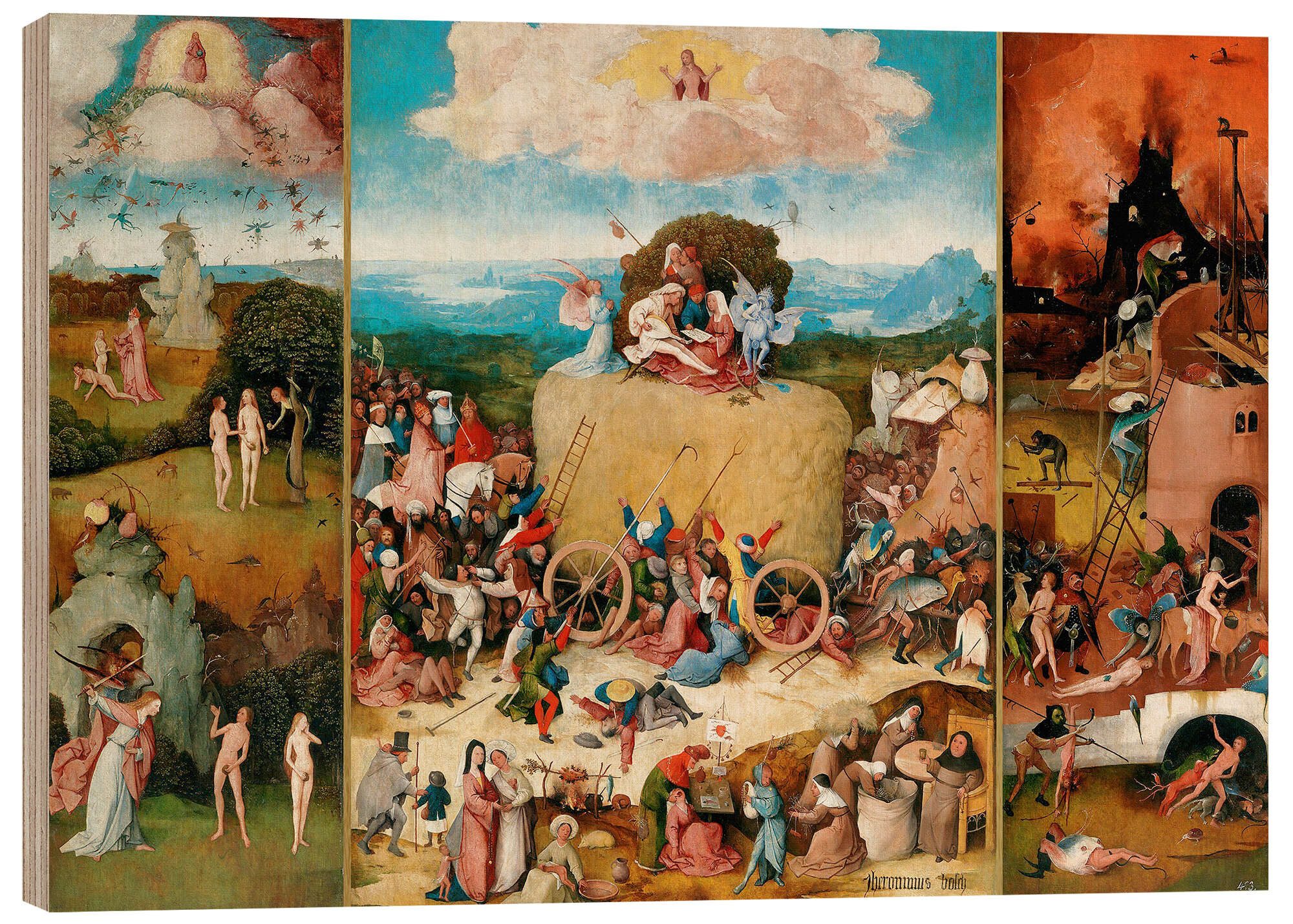 Holzbild Hieronymus Bosch