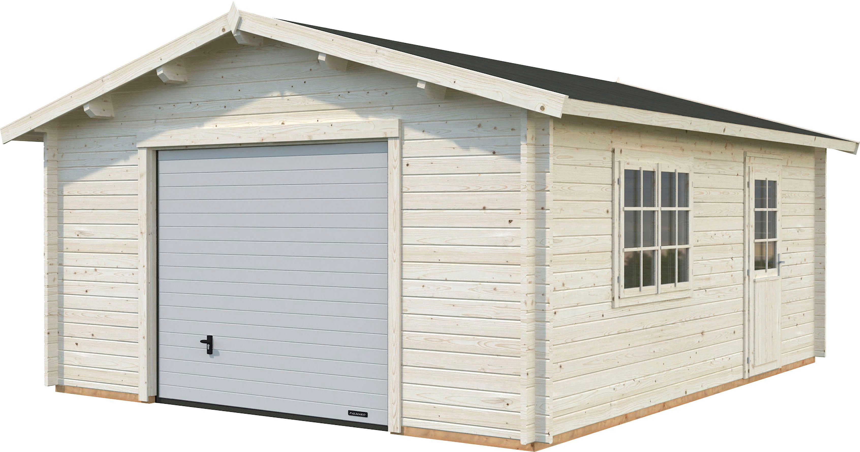 mit BxTxH: Roger, Garage 514x598x287 cm, naturbelassen Sektionaltor, Palmako