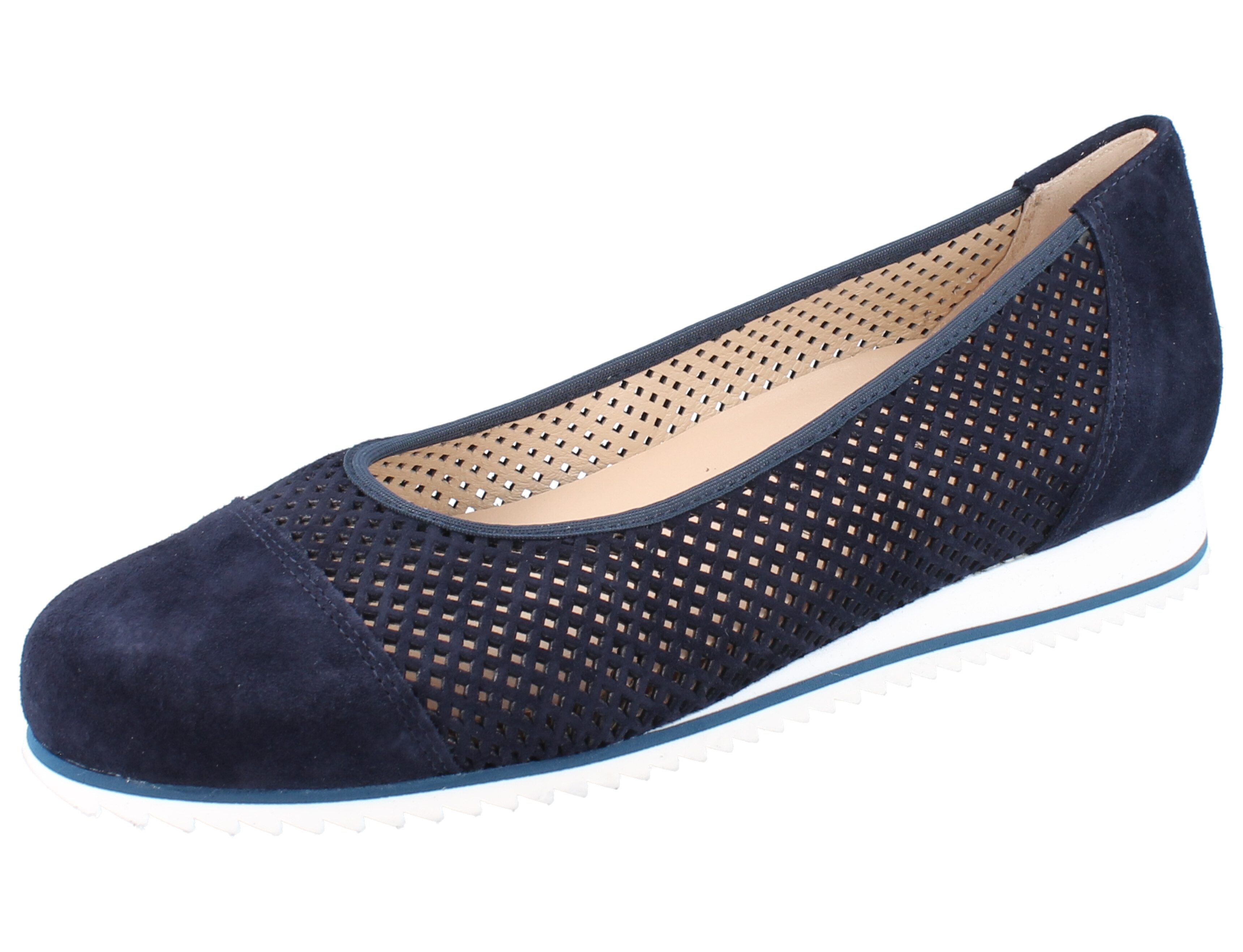 Hassia HASSIA Piacenza blue/Samtziege - Größe: UK 8 Slipper Wechselfußbett