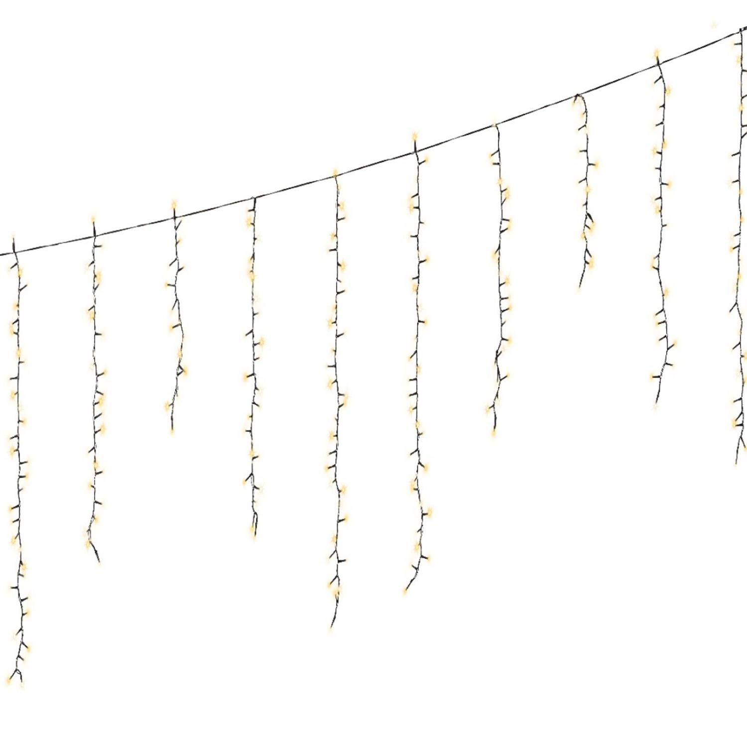 MARELIDA LED-Lichtervorhang Eisregen 16 Stränge 3,75m verlängerbar Weihnach günstig online kaufen