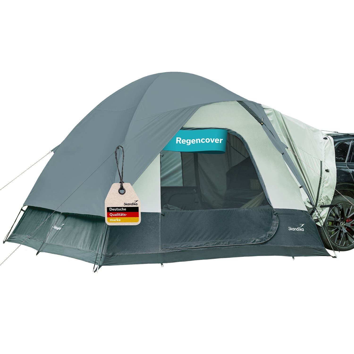 Skandika Buszelt Heckzelt Pitea SUV Protect, für Auto, CUV, Bus, Minivan, freistehend, Personen: 4 (Transporttasche, recyceltes Material, Haken für Campinglampe), eingenähter Zeltboden, 2,2 m Stehhöhe, wasserfest, 5000mm Wassersäule