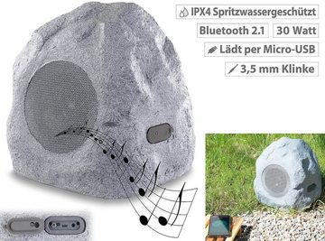 auvisio Gartenlautsprecher MSS-430.rock Garten-& Outdoor-Lautsprecher BT IPX4 Außenlautsprecher (15 W)