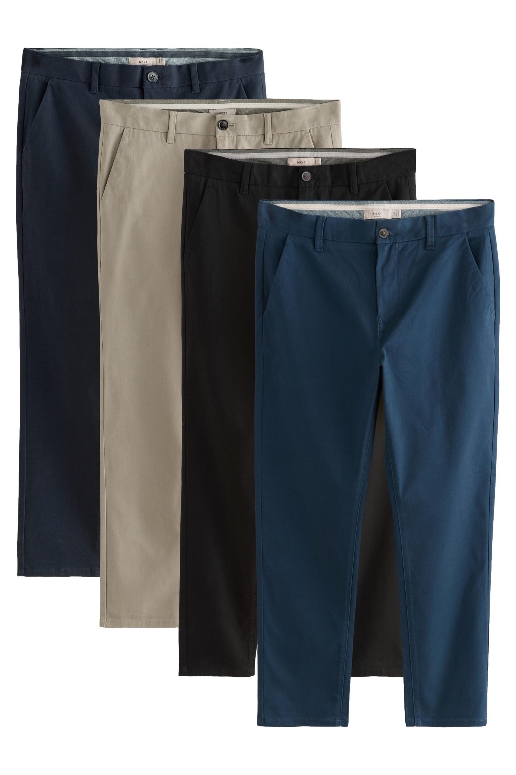 Stretch-Hose Slim Fit Chinohose mit Stretch, 4er-Pack