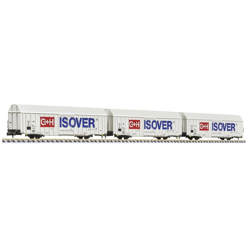 Güterwagen Liliput L260159 N 3er-Set Güterwagen Hbbks G+H ISOVER der DB AG