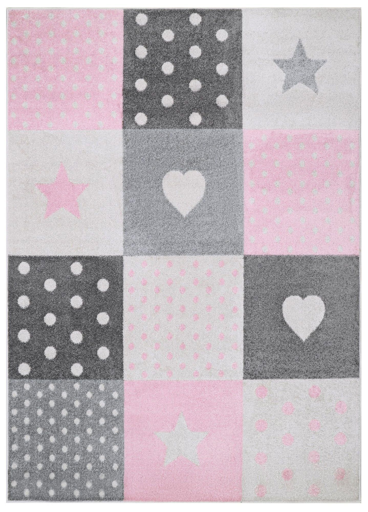Tapiso Kinderteppich LAZUR, rechteckig, Höhe: 9 mm, Kurzflor, modern Design